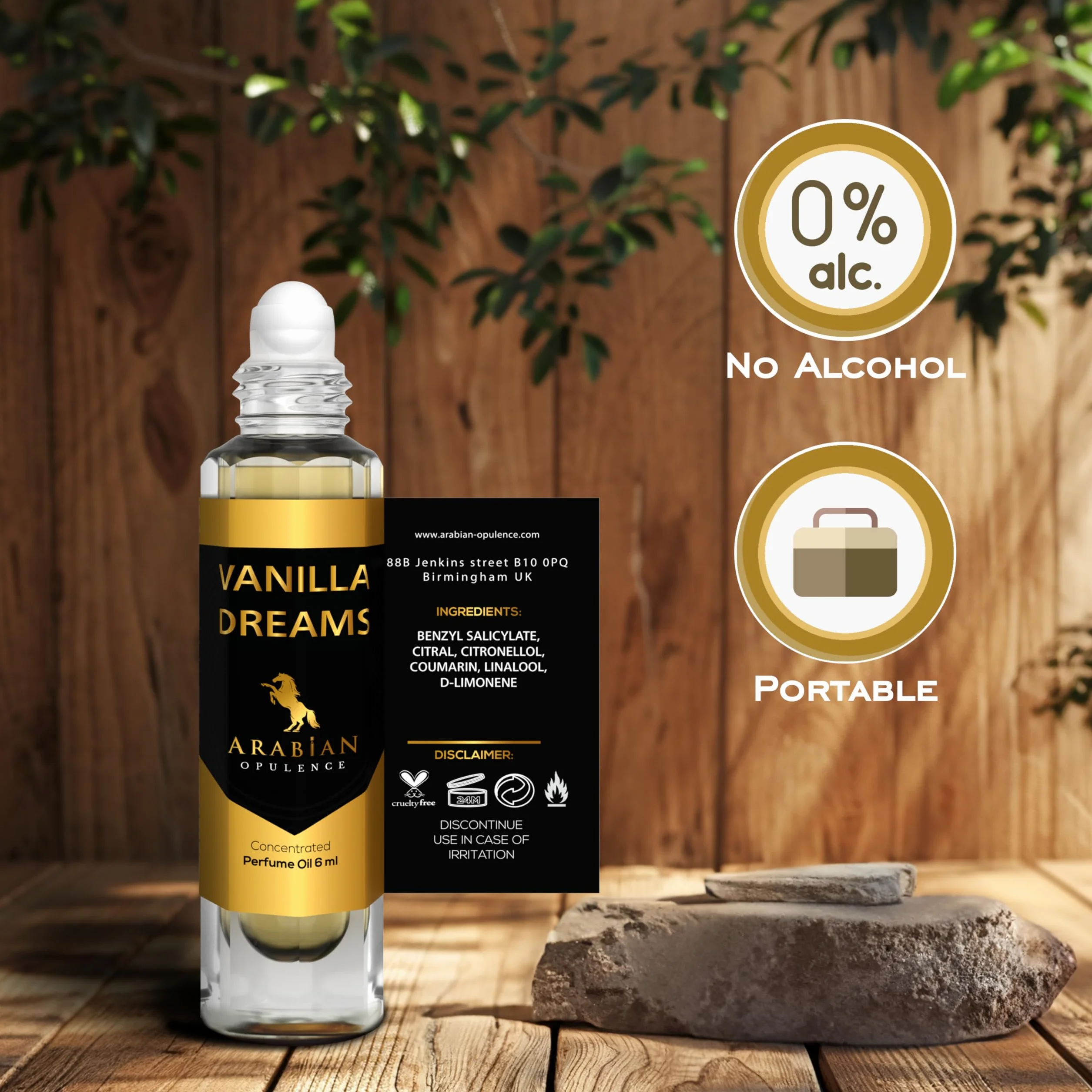 FR99 VANILLA DREAMS olejek perfumowany dla niej 6 ml butelka w kulce Arabian Opulence Słodki / waniliowy / proszek / balsamiczny / laktoniczny