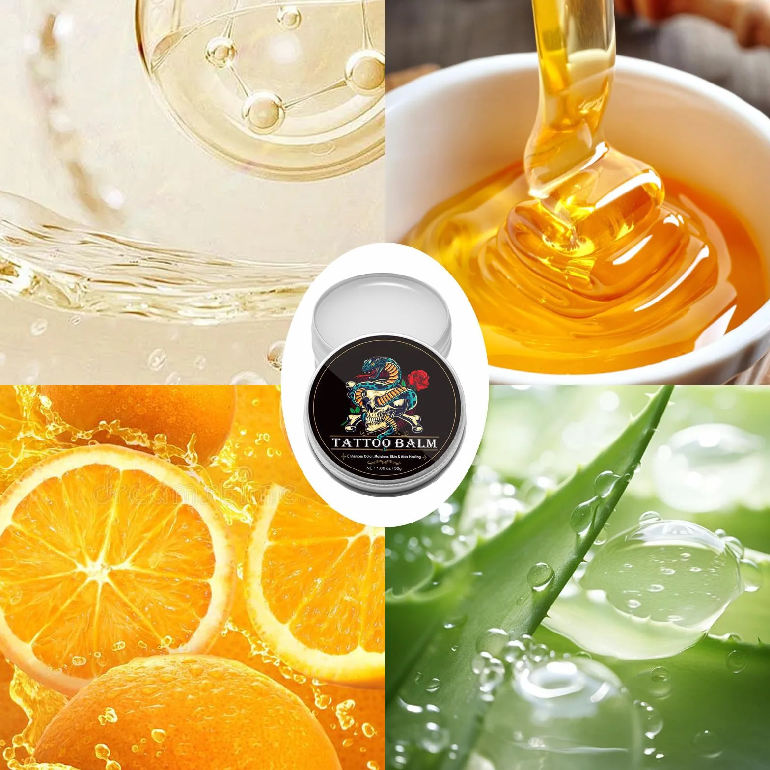 Naturalny organiczny balsam do tatuażu nawilżający leczniczy rozjaśniacz wzmacniający kolor