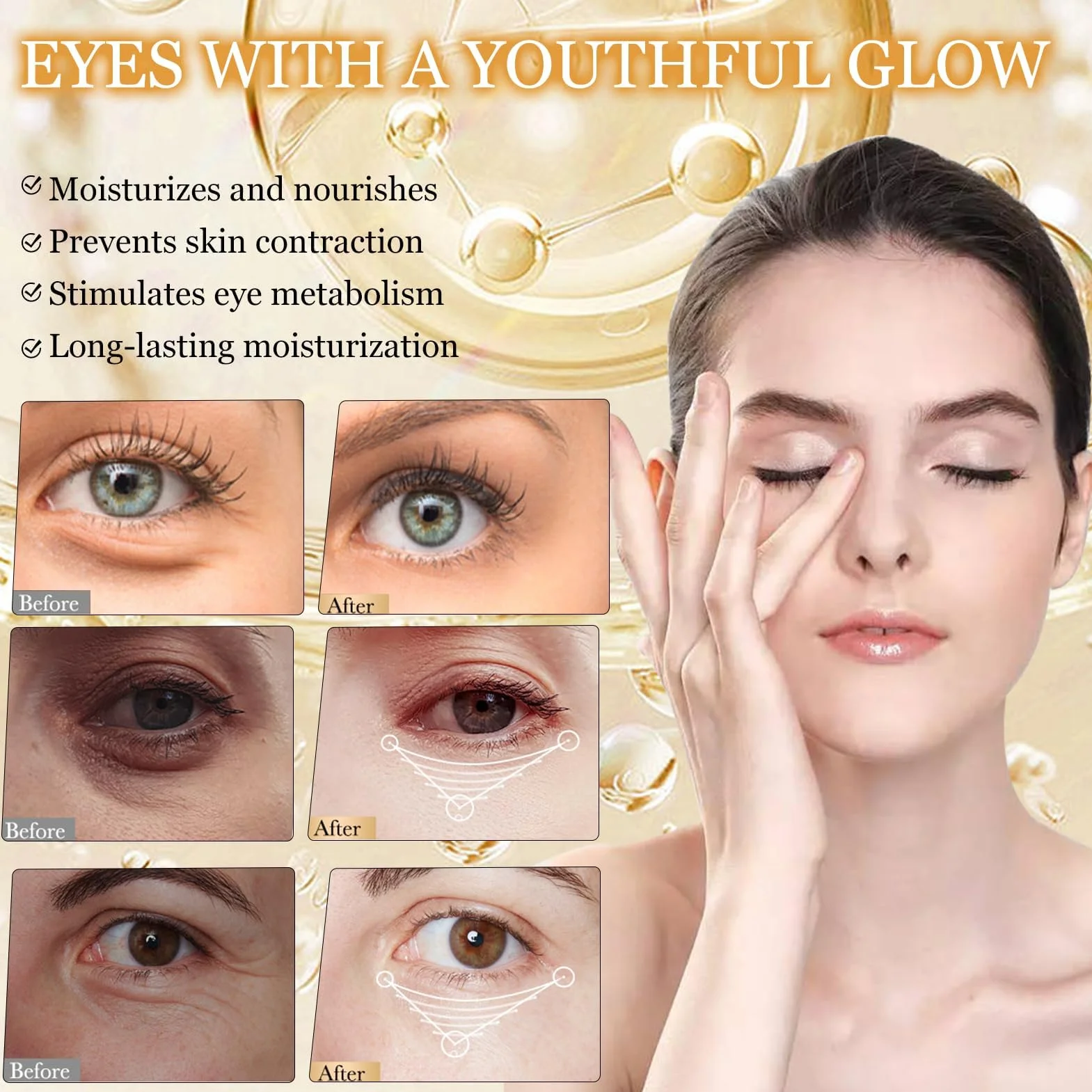 Rapid Wrinkle Repair krem pod oczy z kolagenem retinolem i kwasem hialuronowym przeciw zmarszczkom