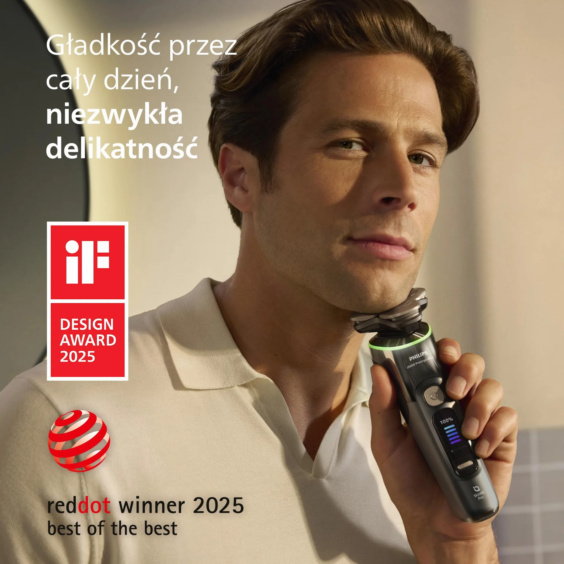 Philips Shaver i9000 Prestige Ultra, golarka elektryczna, Skin IQ Pro, Triple Lift & Cut, obrotowe 360º ostrza, 5 trybów, Model XP9402/46