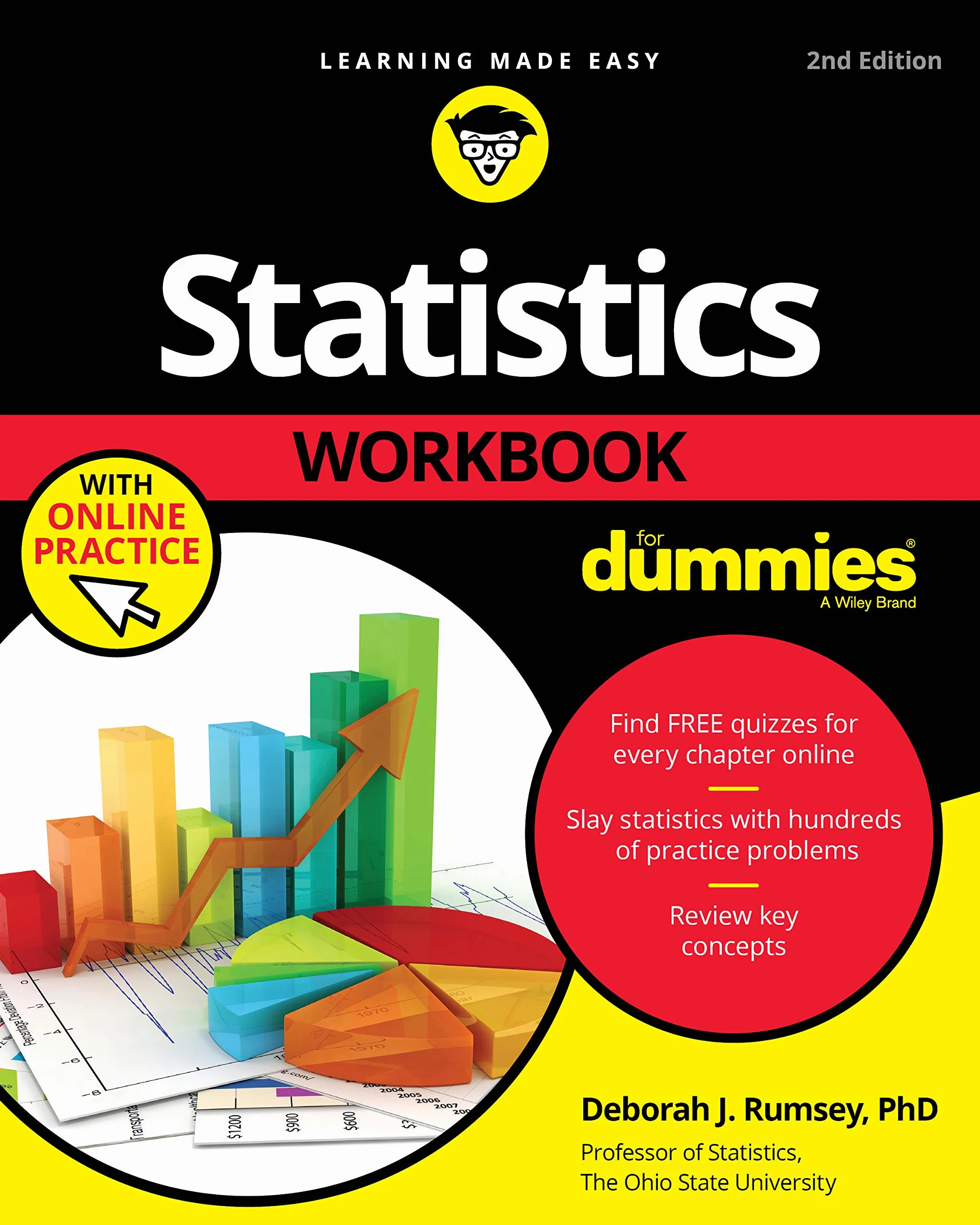 Statistics Workbook for Dummies with Online Practice