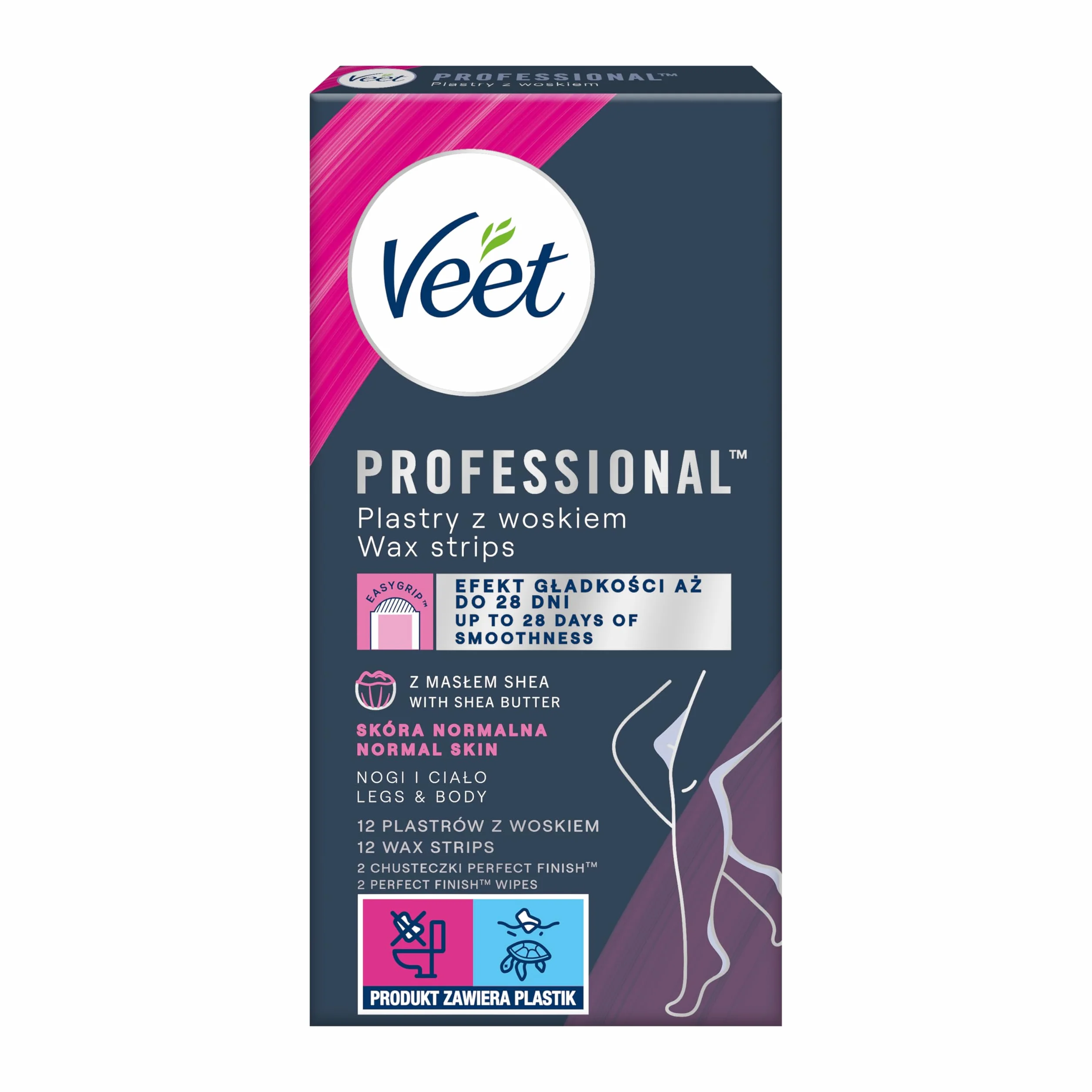 VEET Plastry do depilacji z woskiem dla skory normalnej 12 szt