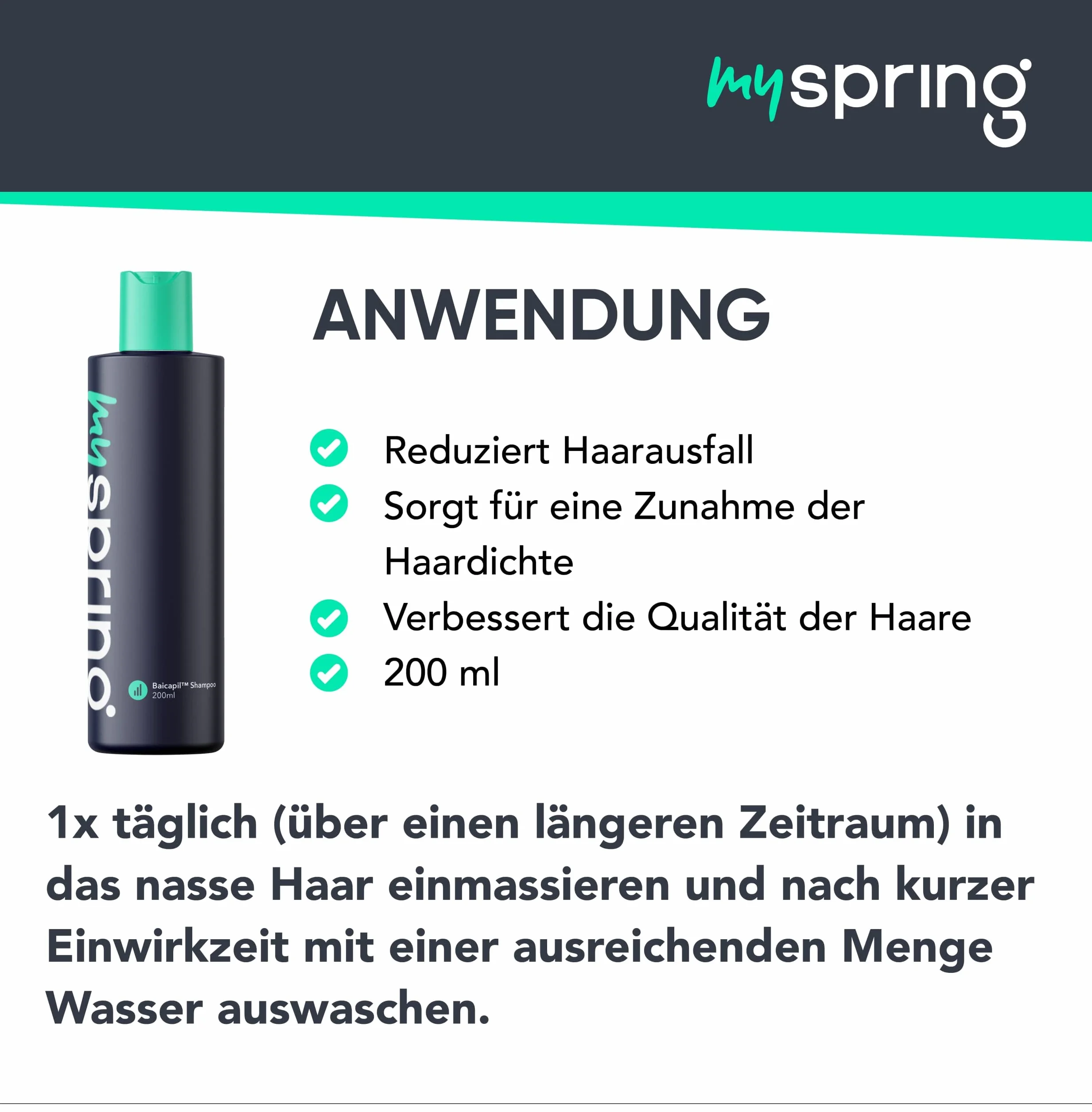 MySpring Szampon Baicapil przeciw wypadaniu włosów 200 ml