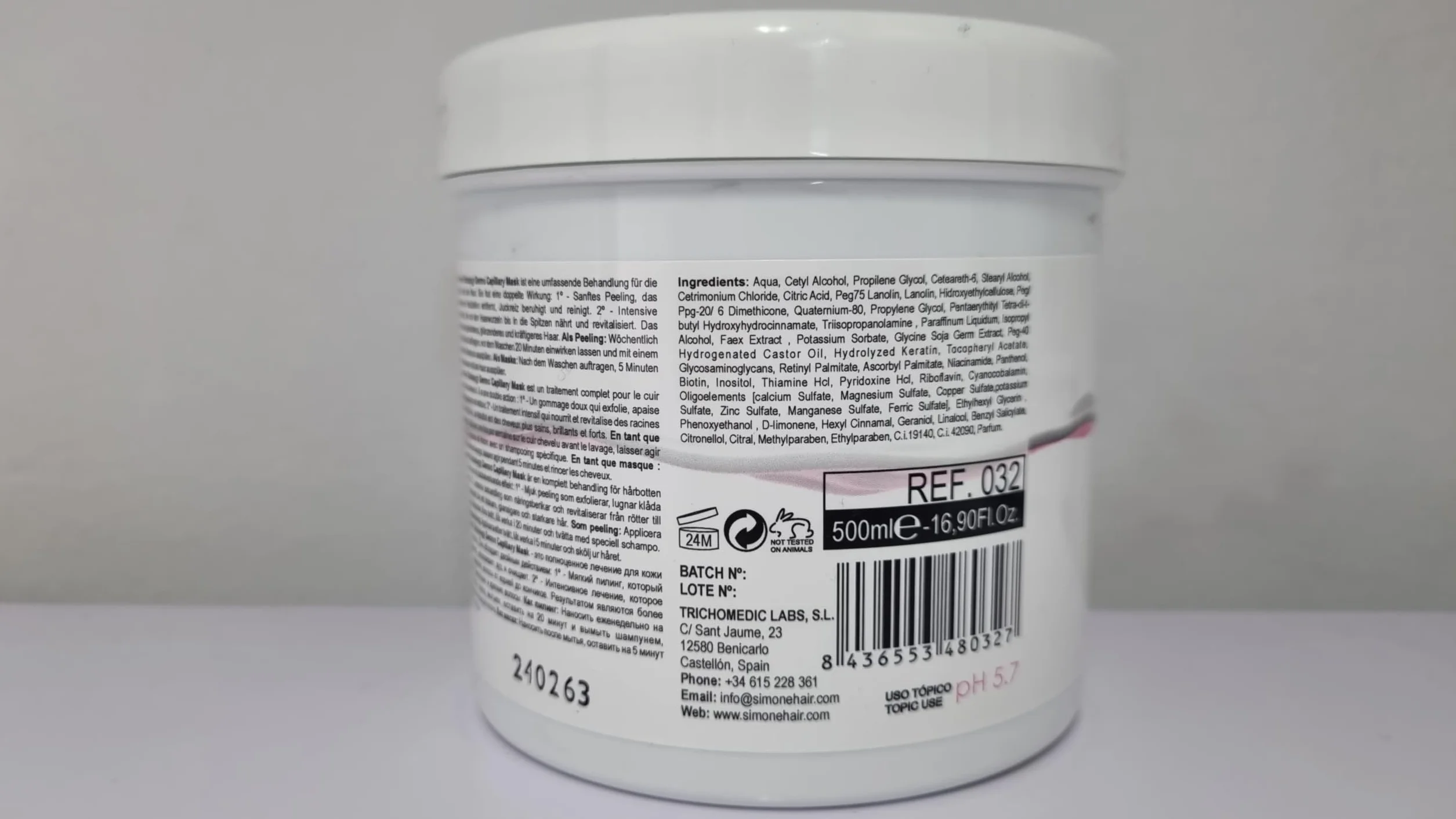 SIMONE TRICHOLOGY DERMO CAPILLARY MASK 500ml