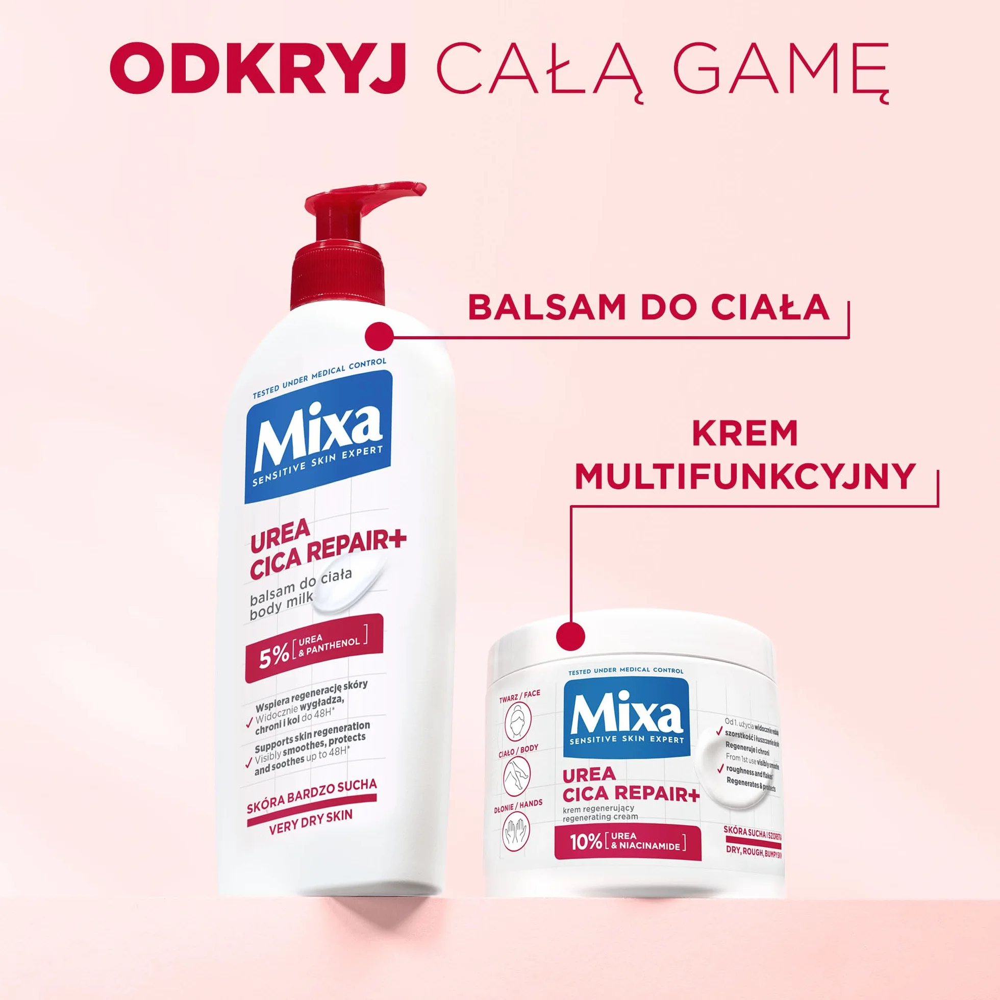 Mixa Urea Cica Repair+ Regenerujący balsam do ciała 400 ml
