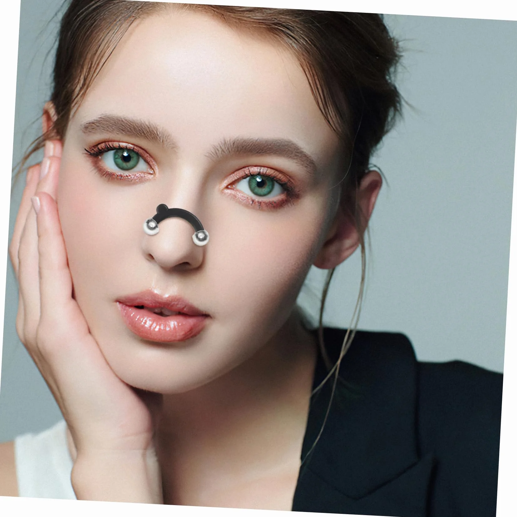 1 Zestaw Nasal Beauty Device Lifting Clip Inserts Nose Straightener Invisible Nose Lifter Nose Lifting Clip Dla Kobiet Nose Sculpting Device Beauty Nose Shaper Nose Job Shaper