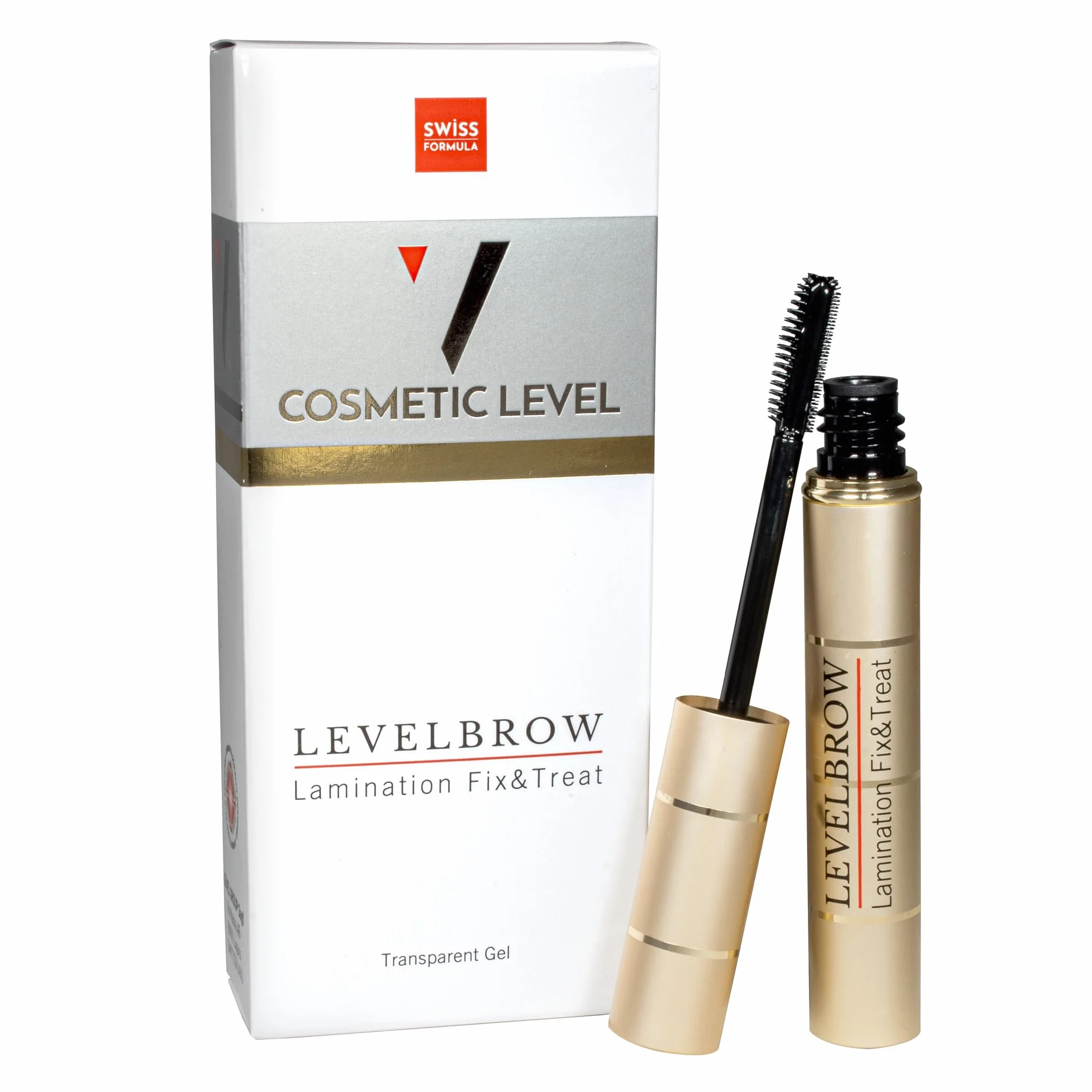 LEVELBROW Lamination Fix & Treat | Przezroczysta warstwa wierzchnia do pełnych, wyraźnych brwi | żel bez tranferu, bardzo szybkie schnięcie, łatwe i szybkie nakładanie | 6 ml