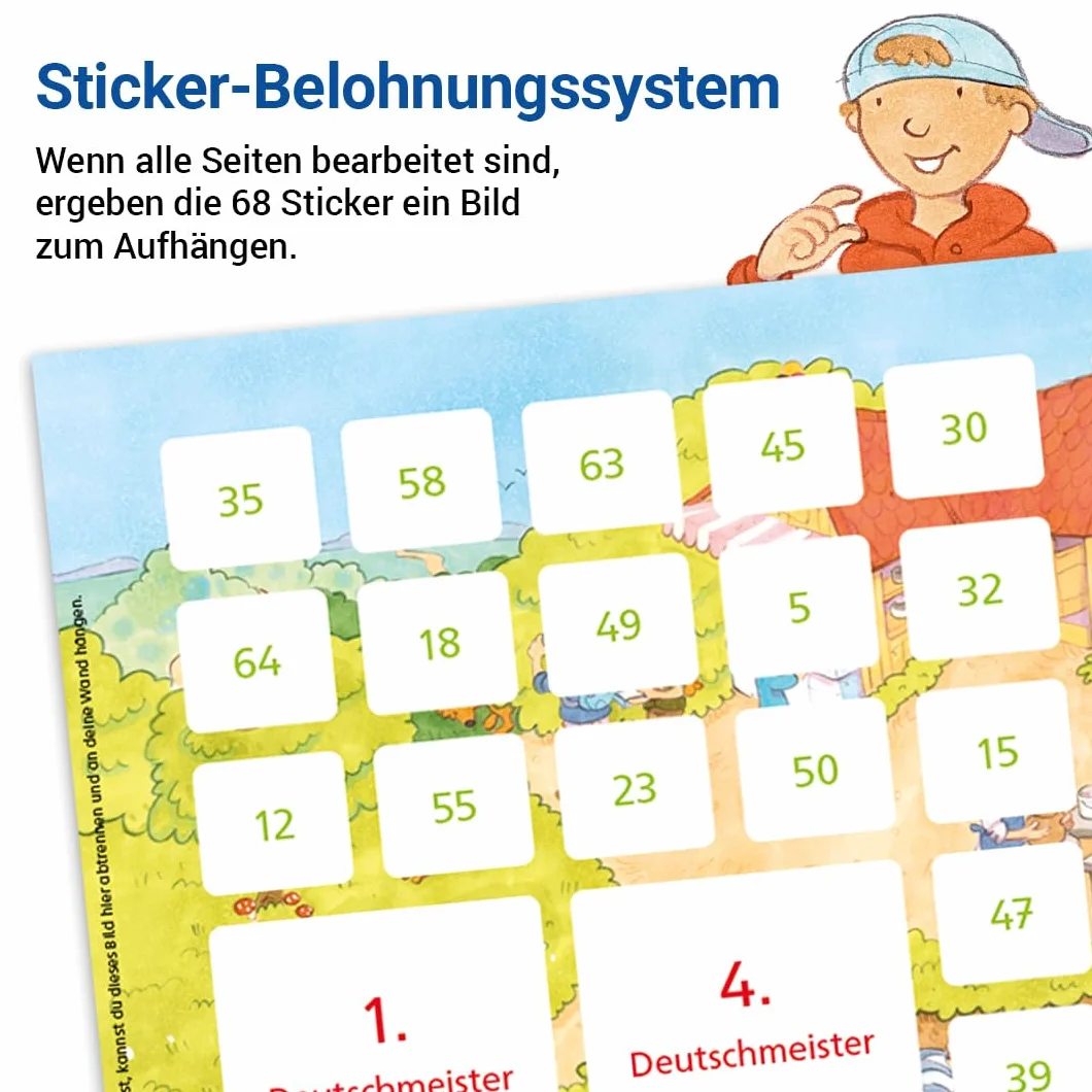 Das Übungsheft Deutsch 3: Rechtschreib- und Grammatiktraining für Klasse 1 bis 4. Mit Stickerbogen und Lösungsbeilage