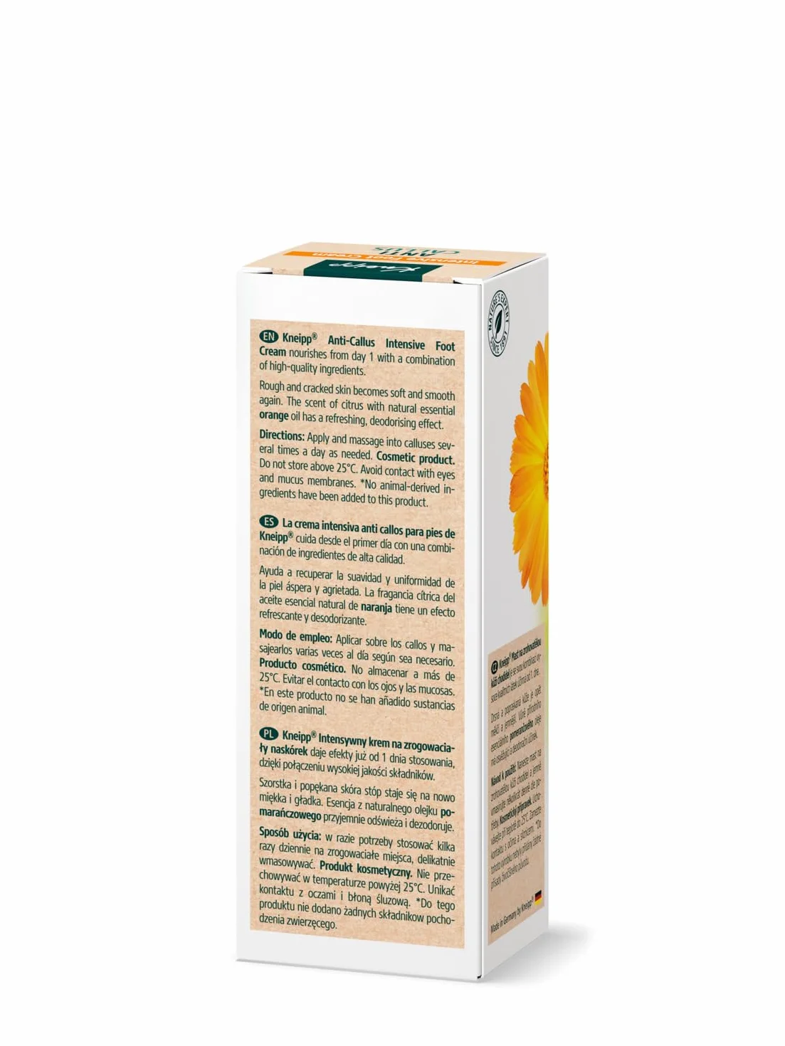 Kneipp Krem przeciw odciskom, 50 ml, dla diabetyków, z nagietkiem i aromatem pomarańczy