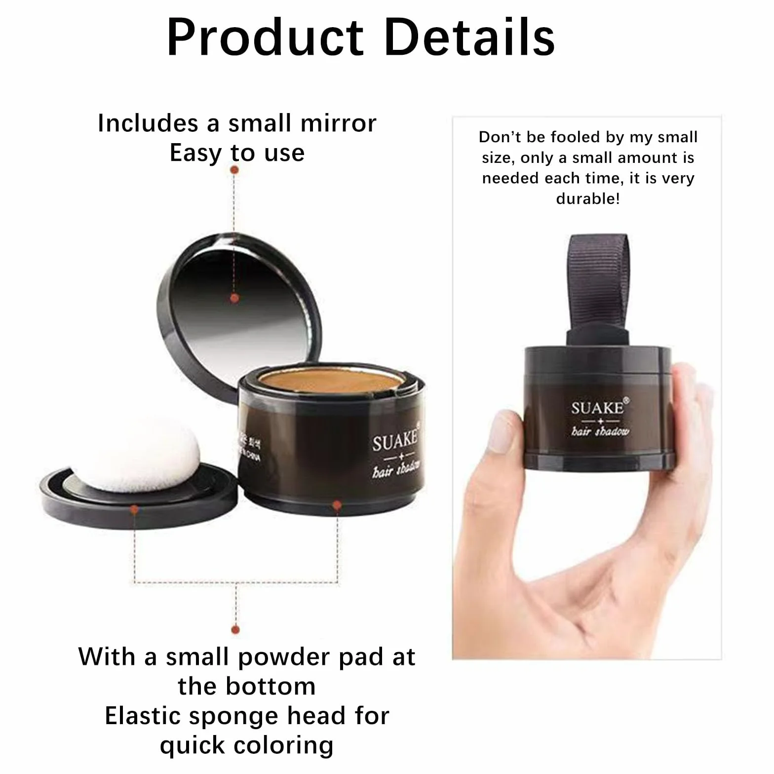 Hairline Powder,Natychmiastowa linia włosów w proszku,proszek z korzeni włosów,pokrywa korzeniowa,linia włosów,do wypełniania rozjaśnionych włosów,korektor korzeni włosów do makijażu dla
