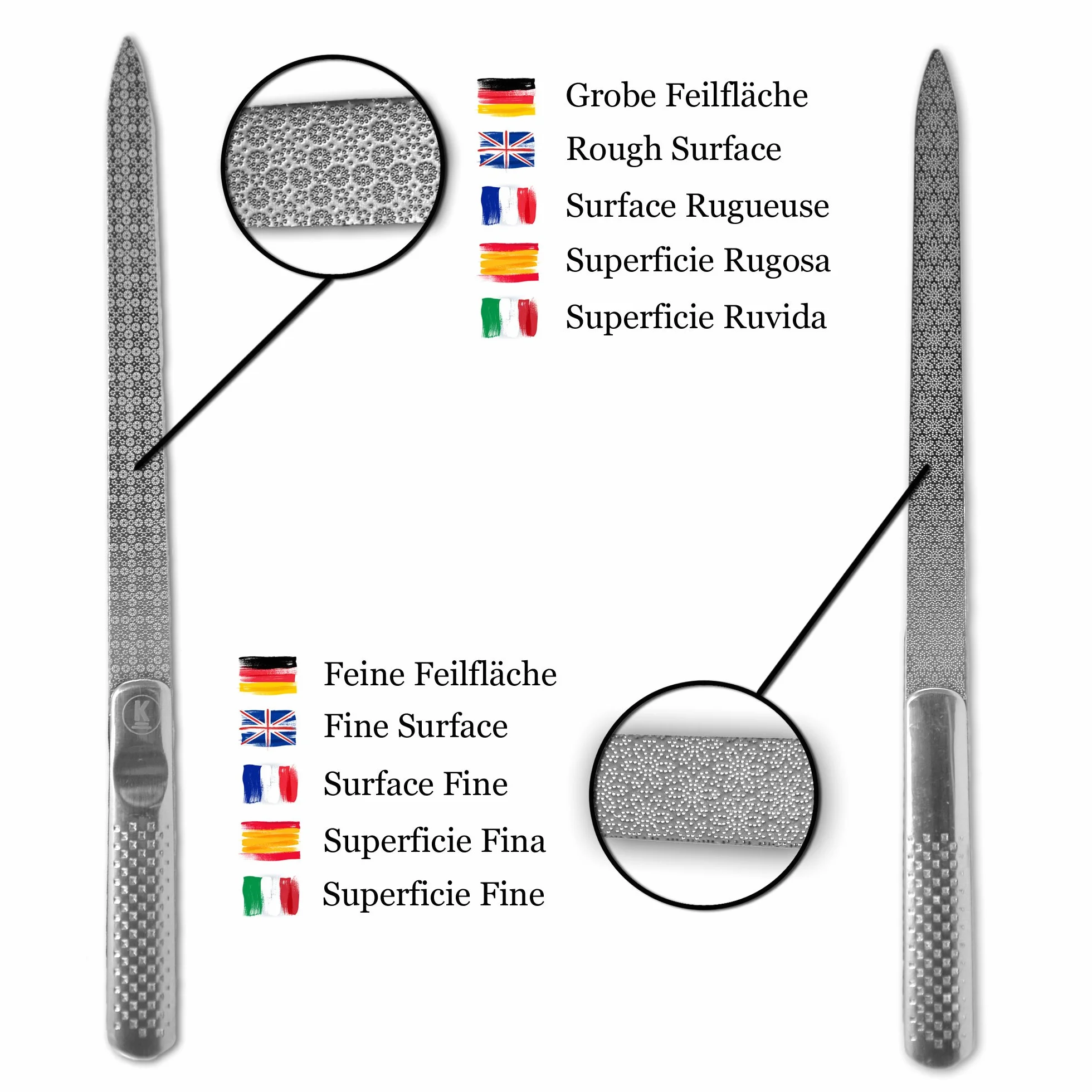 Pilnik do paznokci ze stali nierdzewnej 15,4 cm K-Pro