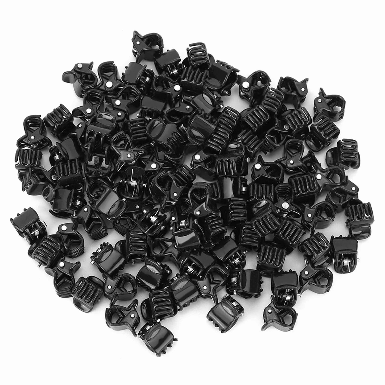Spinki do Włosów, 100 Szt. Czarne Plastikowe Mini Klipsy, Małe Pazury Spinka do Włosów Ubrania Akcesoria do Włosów