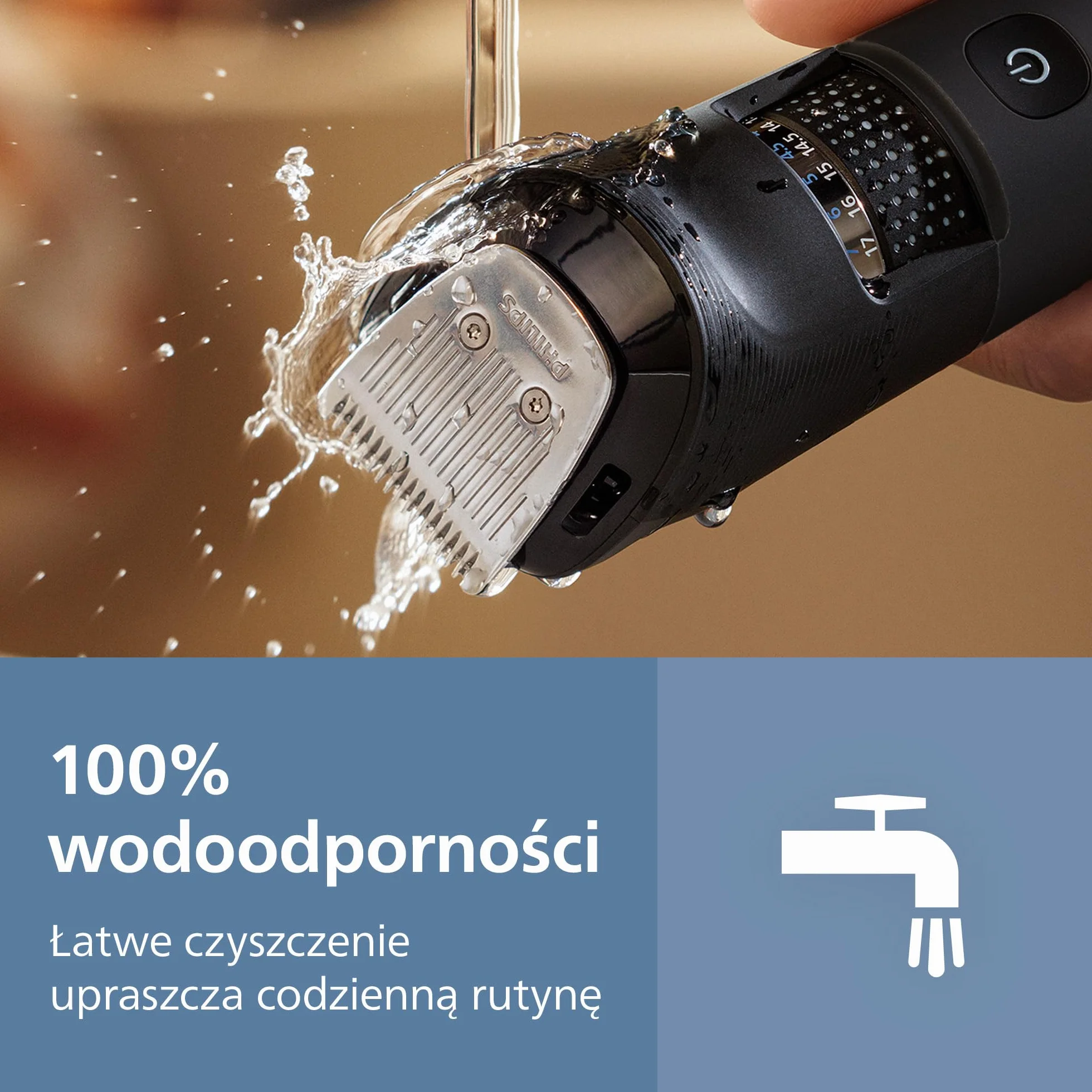 Philips Trymer do brody Seria 5000 BT5785/30, samoostrzące się metalowe ostrza, 40 ustawień, wodoodporny