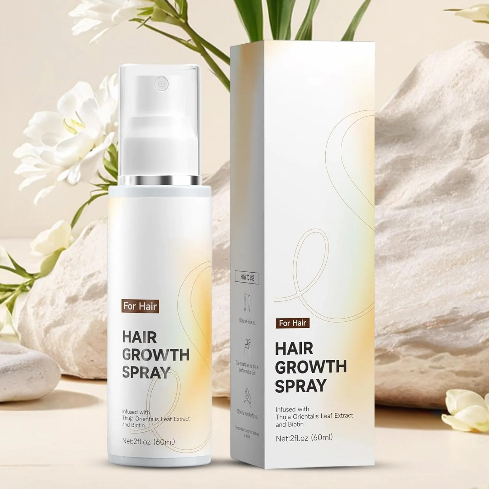 Hair Growth Spray for Men - Scalp Nourishing Thinning Hair Care with Biotin, Lightweight Leave In Spray for Fuller Looking Daily Use