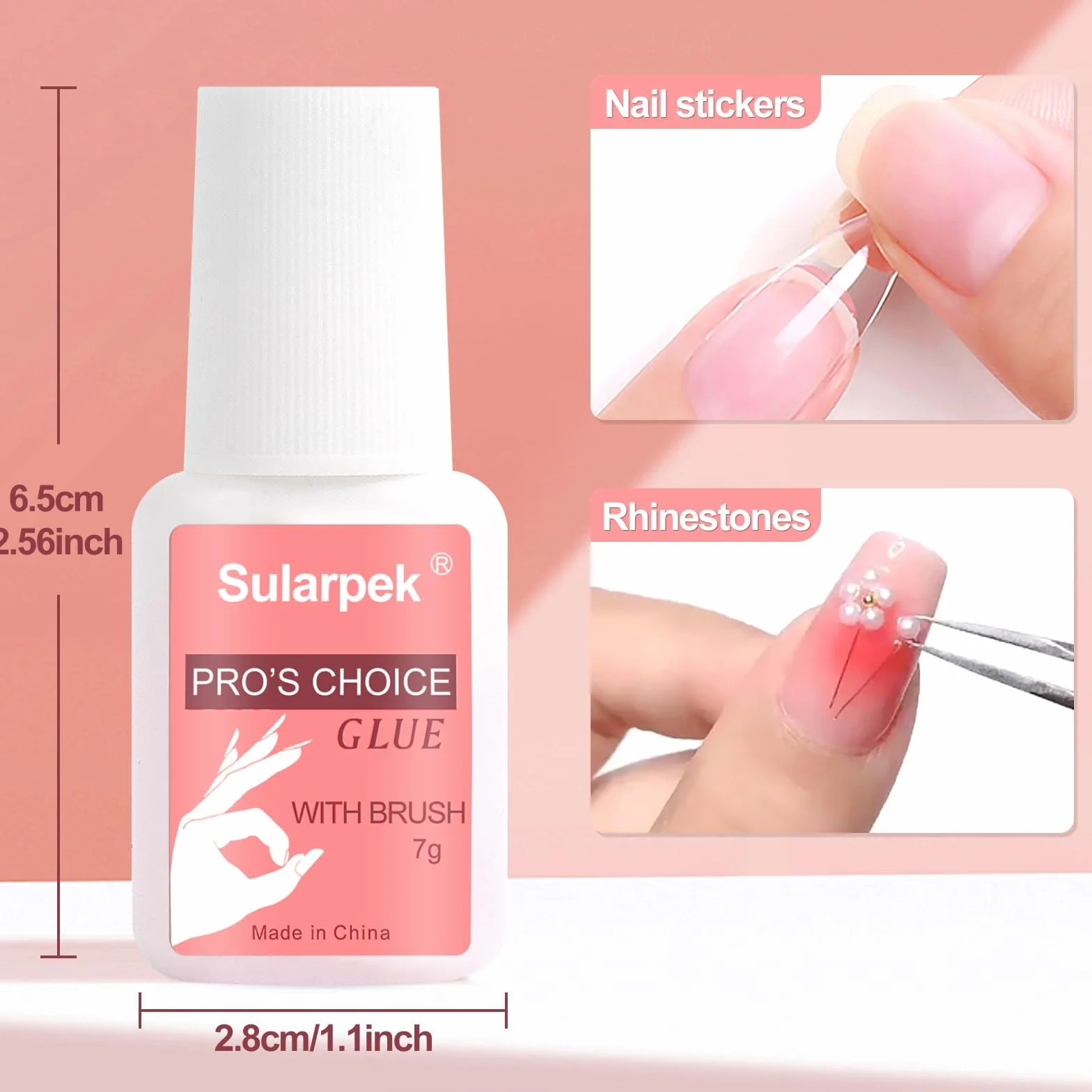 Klej do Sztucznych Paznokci 7ML z Pędzlem - Bardzo Mocny Tips do Naprawy