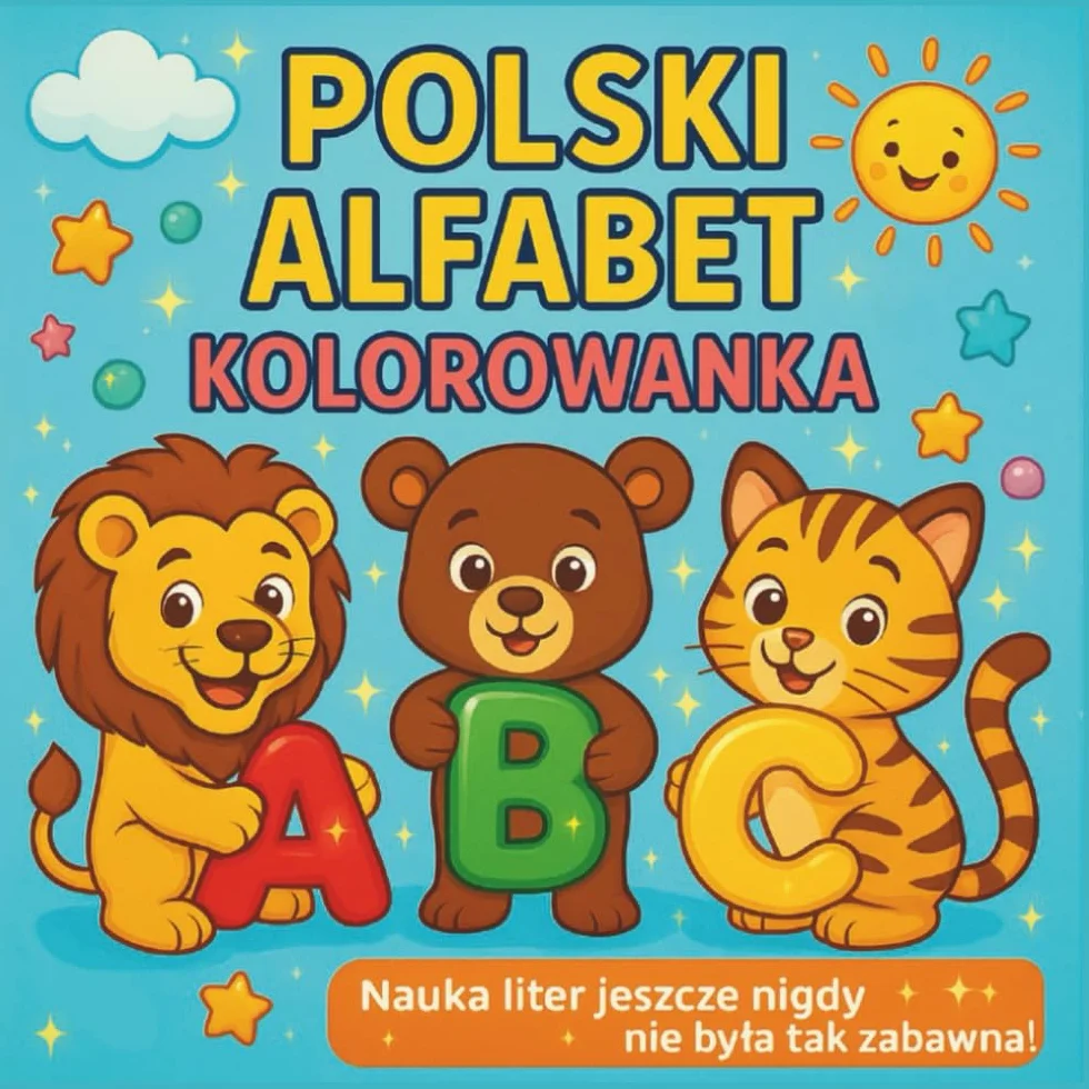 POLSKI ALFABET KOLOROWANKA: WIELKIE LITERY