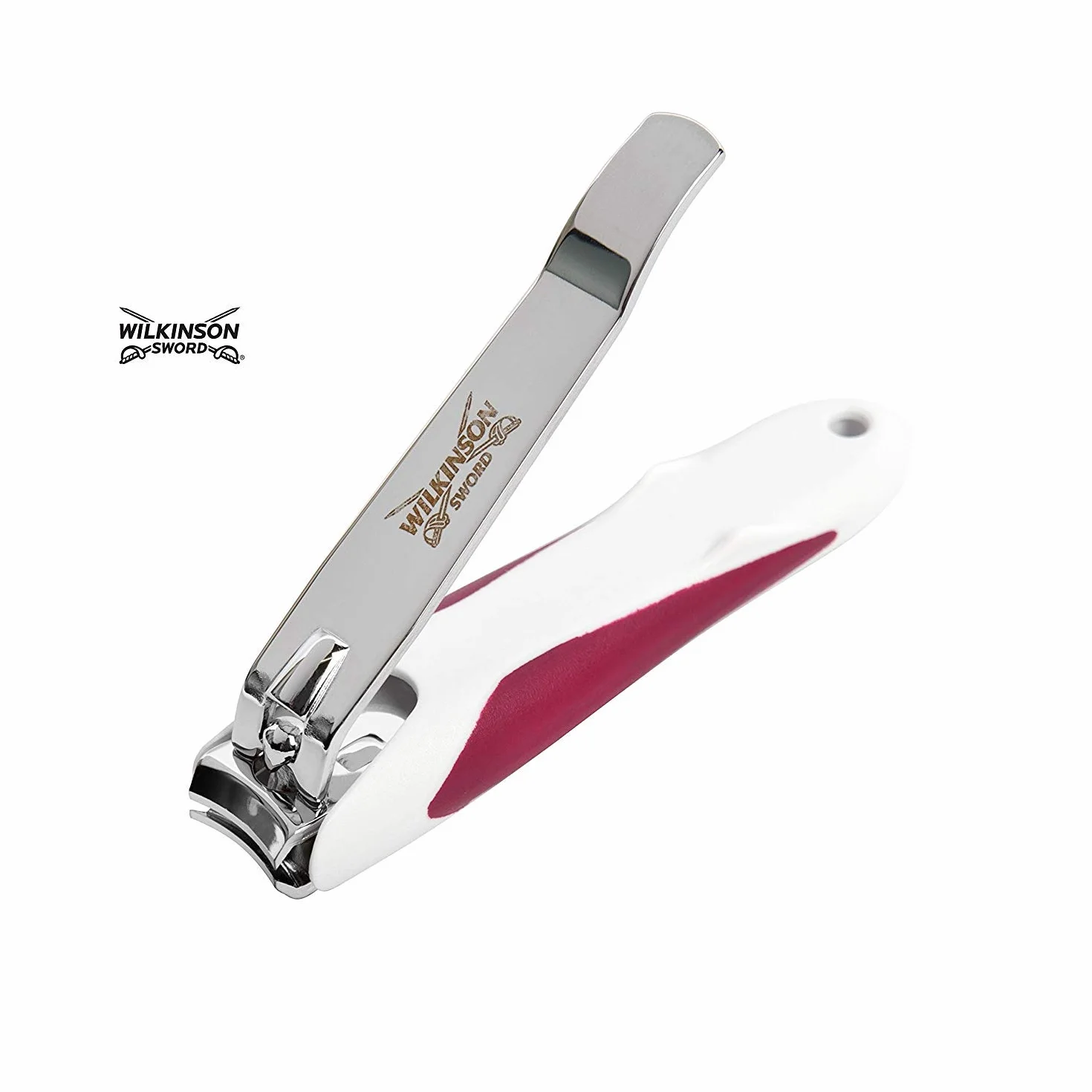 Wilkinson Sword 70008930 Obcinaczka do Paznokci z Oprawką, Stal/Czerwony