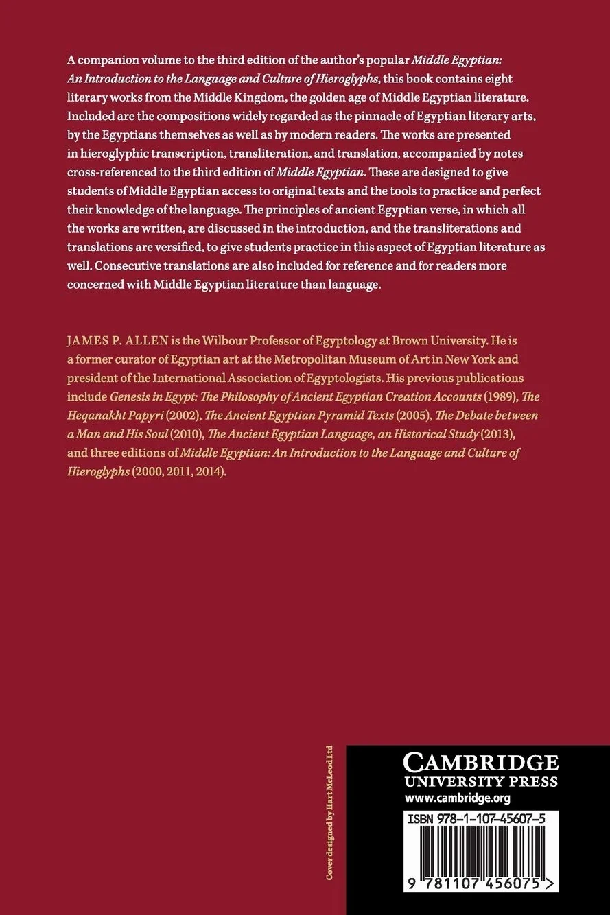 Middle Egyptian Literature: Eight Literary Works of the Middle Kingdom
