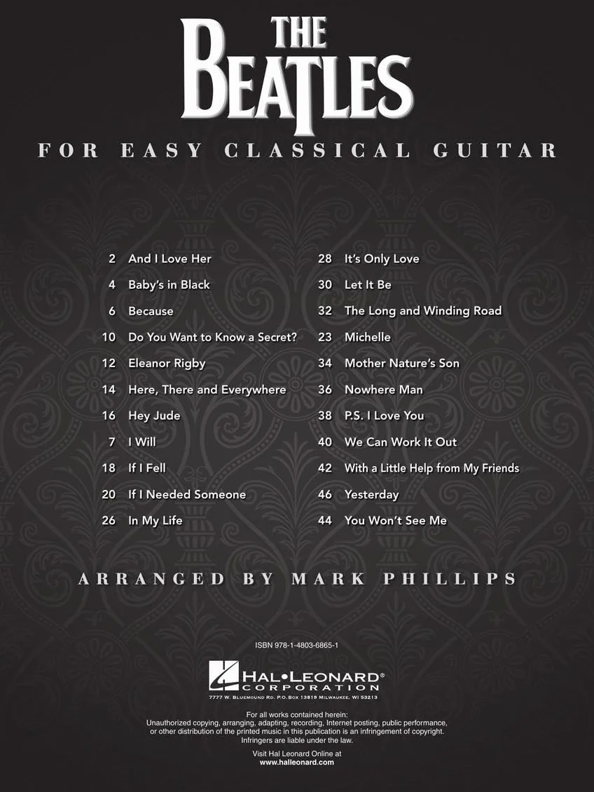THE BEATLES: For Easy Classical Guitar