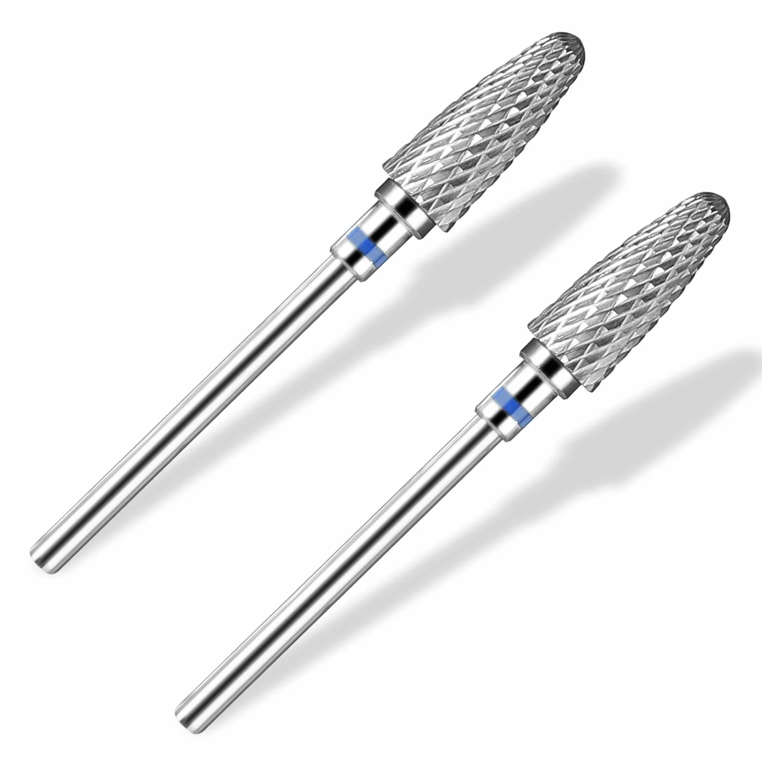 Sibba Wiertło do paznokci z węglika spiekanego, bezpieczne wiertła do paznokci, usuwalne akrylowe twarde żele, 3/81 cm, profesjonalne stożkowe wiertła wolframowe do manicure, pedicure, polski środek
