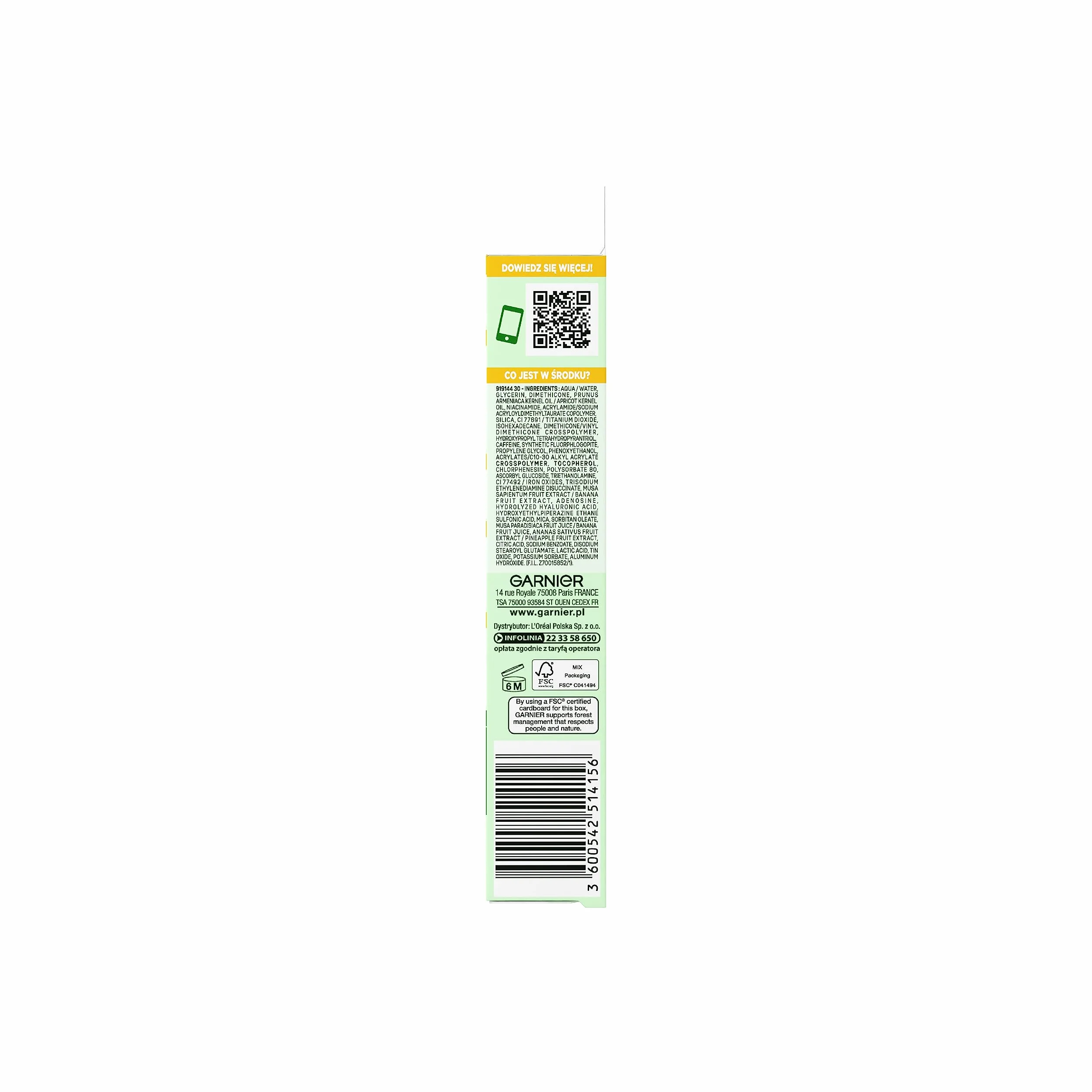 Garnier Vitamin C Rozświetlający krem pod oczy, 15 ml