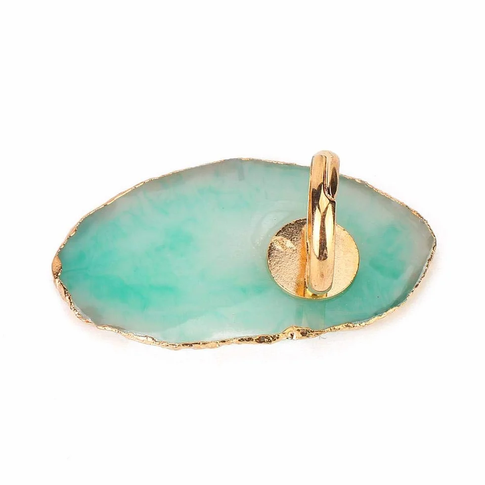 Paleta do paznokci Nail Art Resin Stone Mini Color Mixing Plate Tips Holder Narzędzie do manicure (ZIELONY)