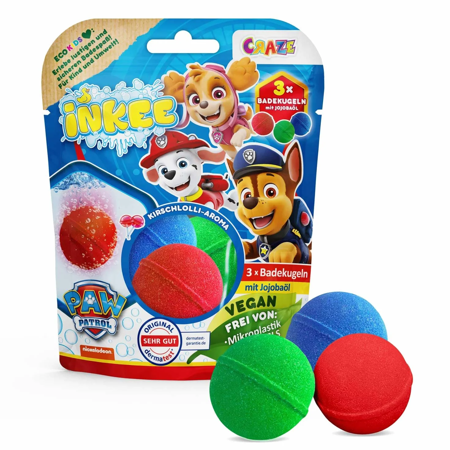 INKEE Psi Patrol kule kąpielowe dla dzieci 3 sztuki 50 g