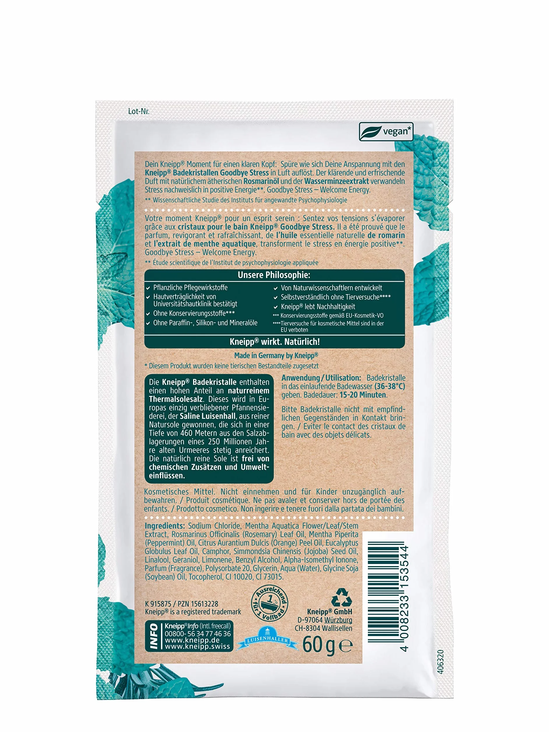 Kneipp Goodbye Stress Sól do Kąpieli 60 g