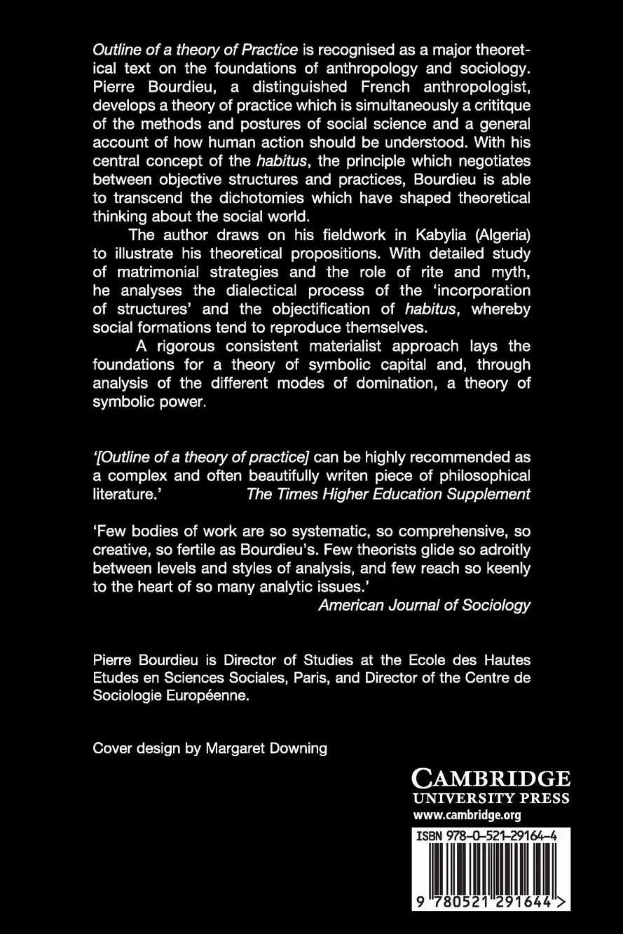 Outline of a Theory of Practice: 16