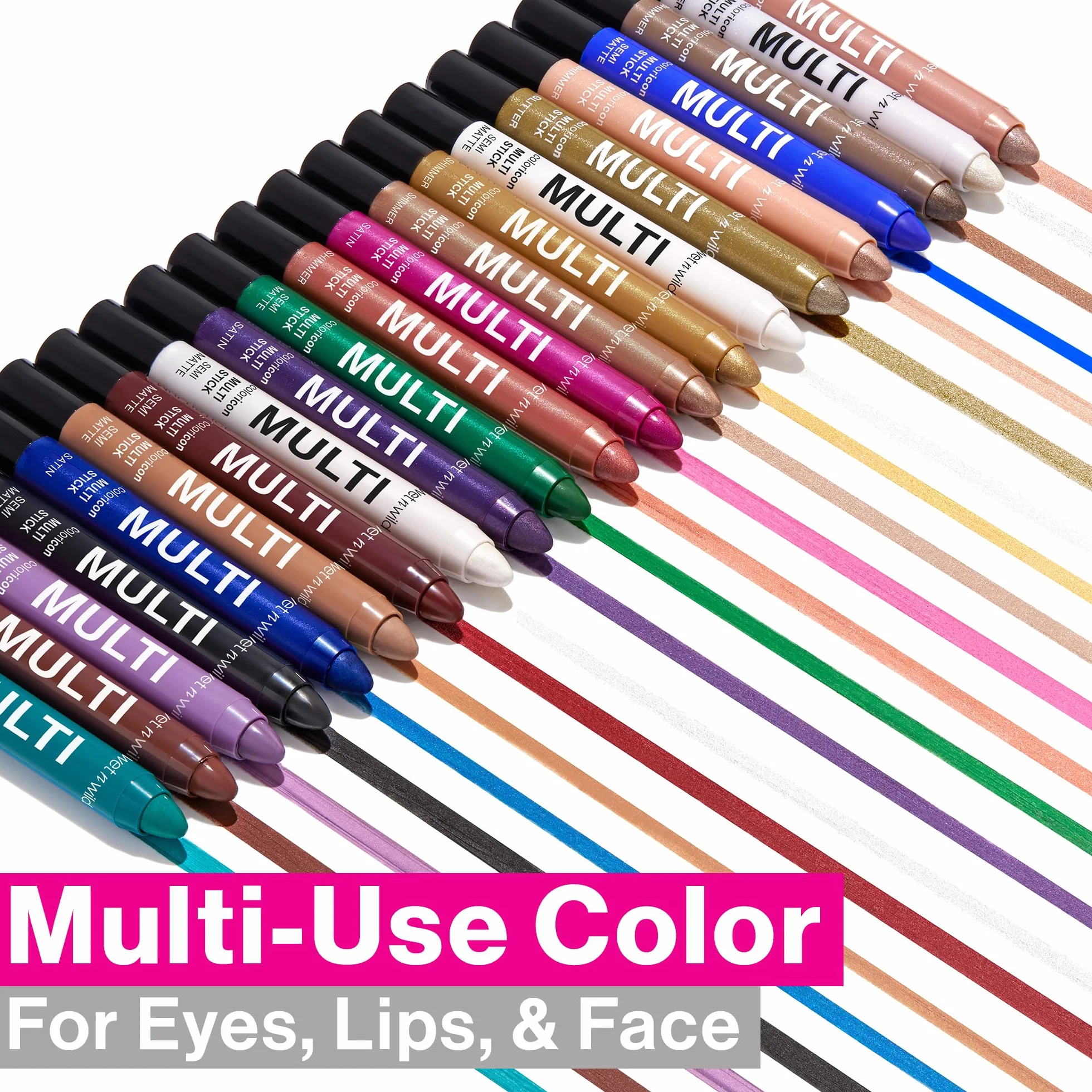 Wet n Wild, 3-in-1 Color Icon Multi-Stick for Eyes, Cheeks and Lips, Infused with Argan Oil and Vitamin E, Apply as Eyeliner, Eyeshadow, Blush or Contour, Snowy Skies