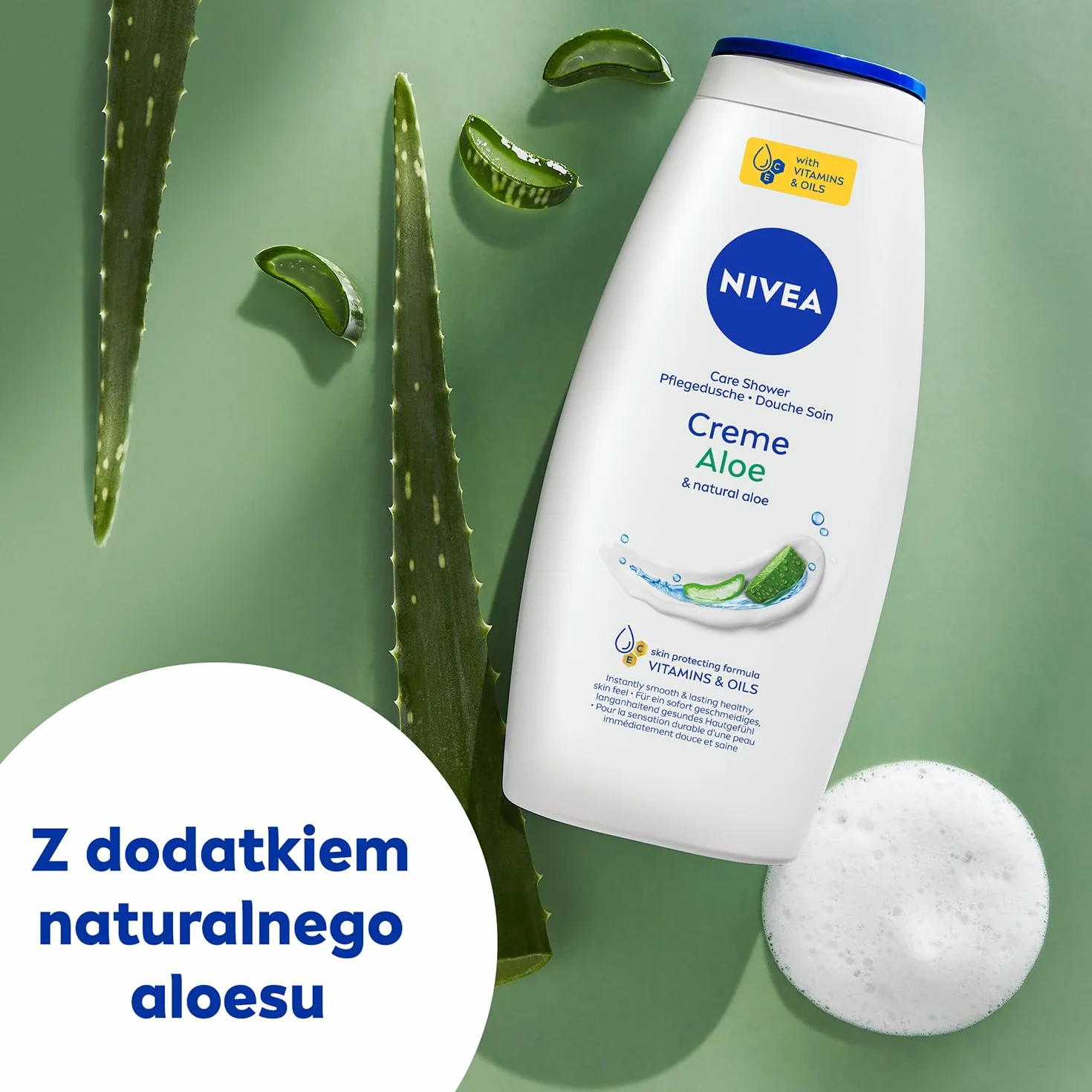 NIVEA Creme Aloe Kremowy żel pod prysznic do ciała 750 ml