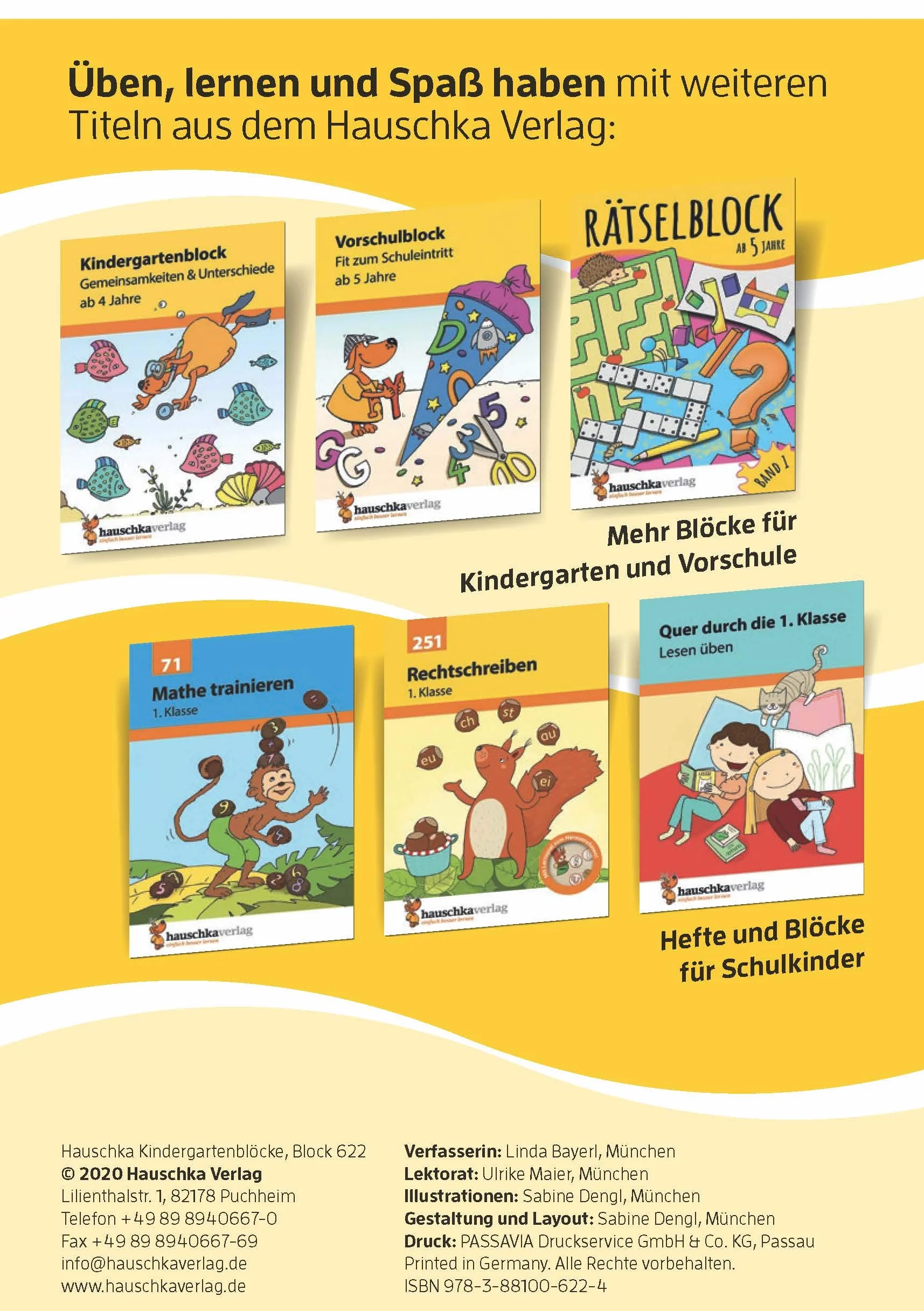 Ubungsmaterial fur kindergarten und vorschule - t622 - kindergartenblock - verbinden, vergleichen, f: A5-Block: 622