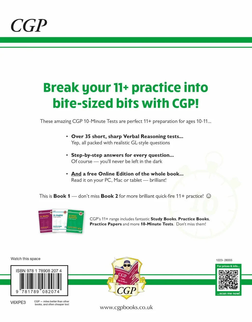 11+ GL 10-Minute Tests: Verbal Reasoning - Ages 10-11 Book 1 (with Online Edition)