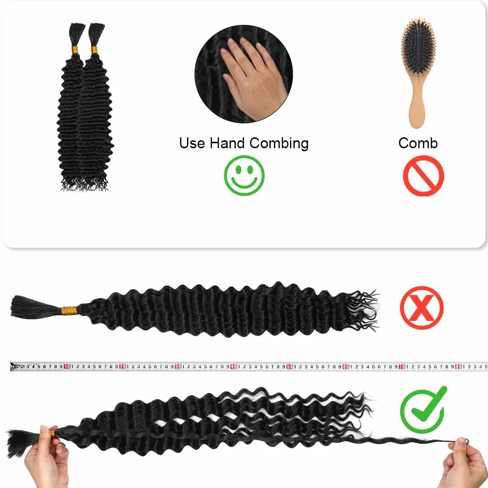 Aomig Brazylijska klamra Deep Twist Ocean Wave Braiding Extension syntetyczne warkocze afrykańskie kręcone