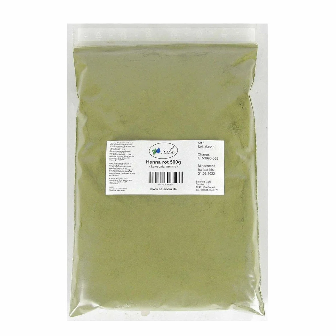 Sala Henna proszek farba do włosów czerwona (200 g (1 opakowanie))