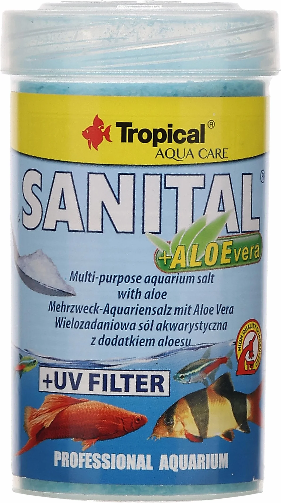Sól akwarystyczna z aloesem SANITAL + ALOEVERA 100ml 120g