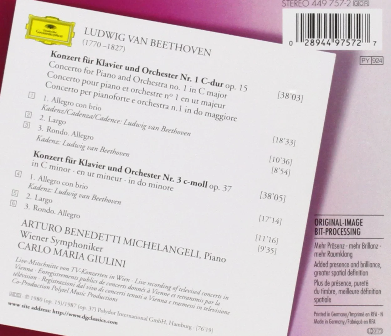 Beethoven: Piano Concertos Nos.1 & 3
