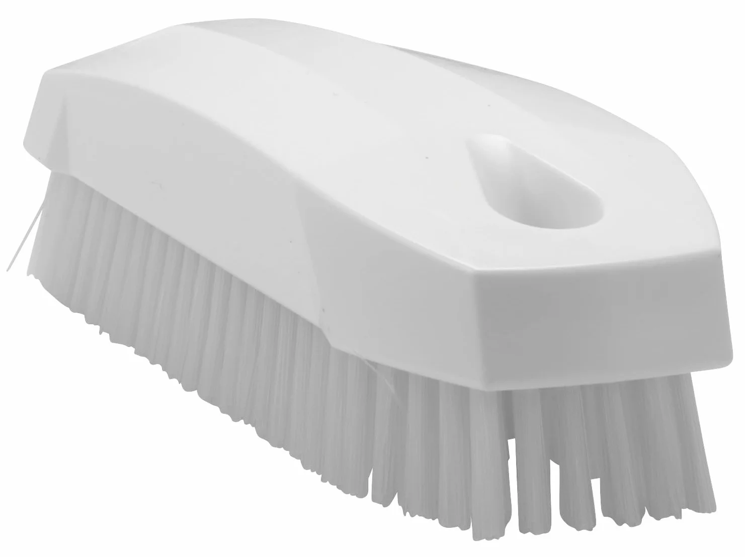 Vikan 64405 Twarda szczotka ręczna S/szczotka do paznokci, biała, długość 130 mm, szerokość 50 mm, wysokość 40 mm