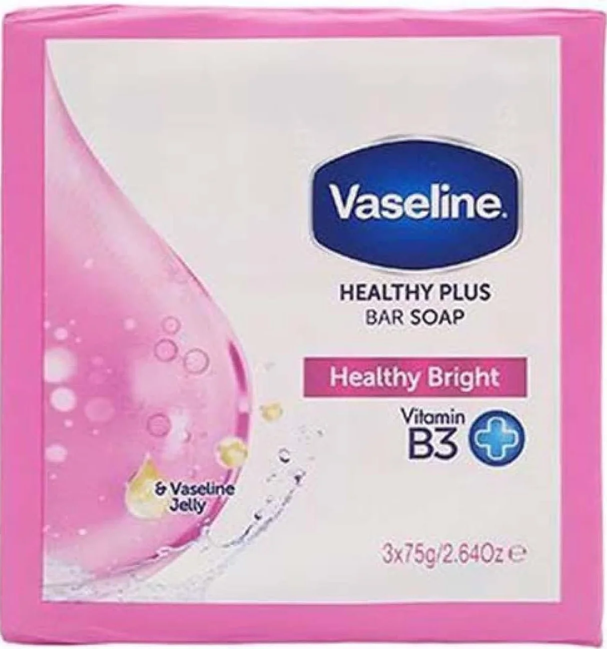 Vaseline Healthy Plus Bar Soap Healty Bright 3 x 75g