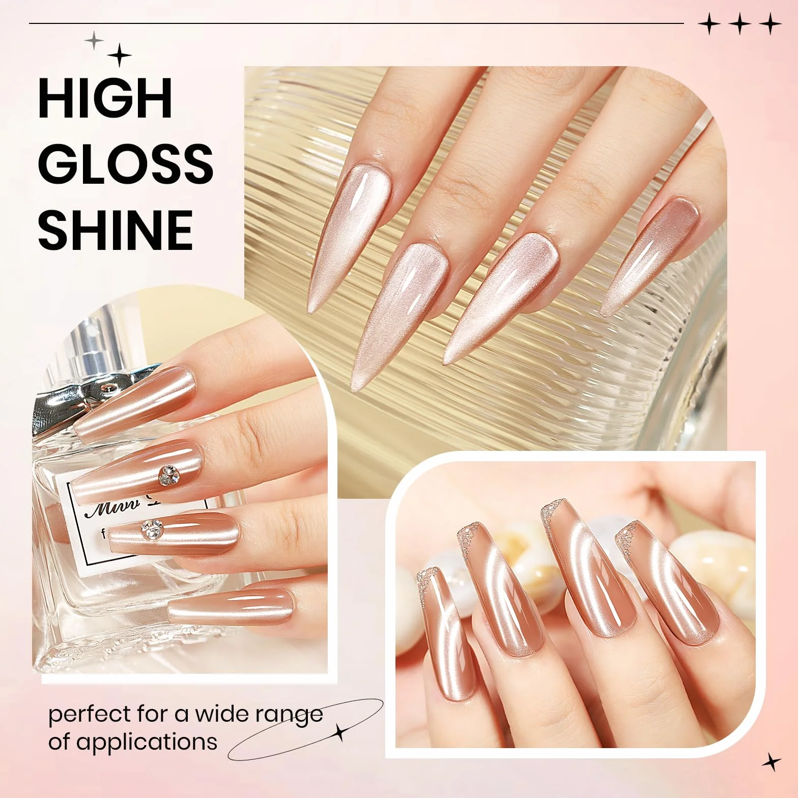 SUPWEE Cat Eye zestaw żelowych UV – światło księżyca Cat Eye Gel lakier do paznokci z magnesem, holograficzny żel do oczu kota do paznokci, brokat, magnetyczny manicure, sztuka paznokci DIY w domu