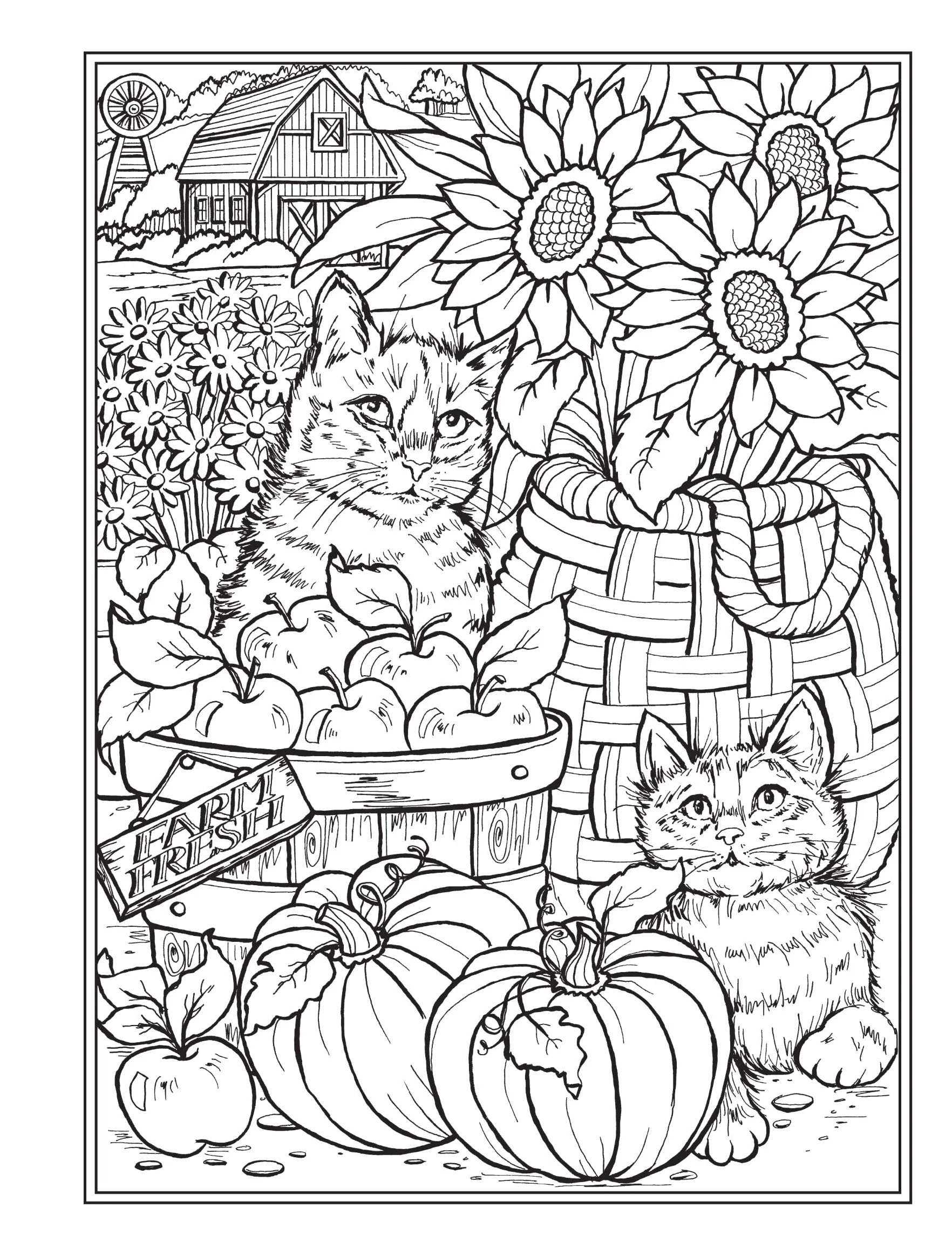 Creative Haven It's a Cat's World! Coloring Book