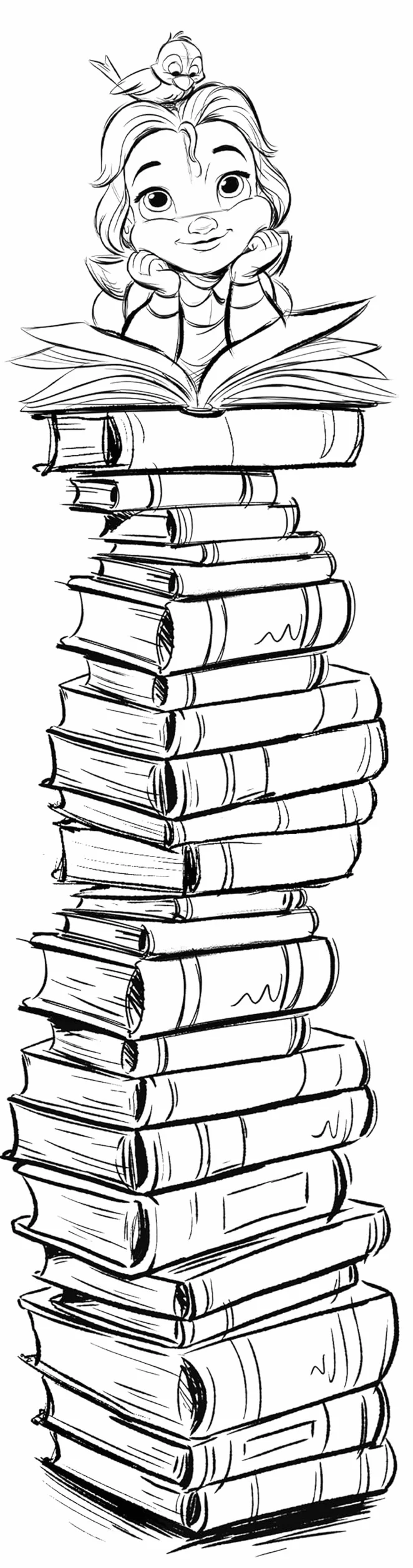 Marque-pages Disney - Petites poupées: 40 marque-pages à colorier