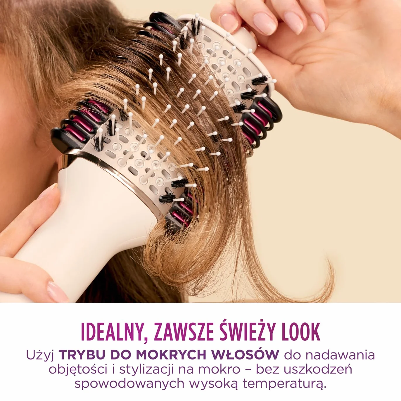 Shark SmoothStyle Podgrzewana szczotka i grzebień, tryb mokry i suchy, wygładzająca szczotka z 3 temperaturami, miękkie i pełne objętości wykończenie dla każdego rodzaju włosów, jedwab HT202EU