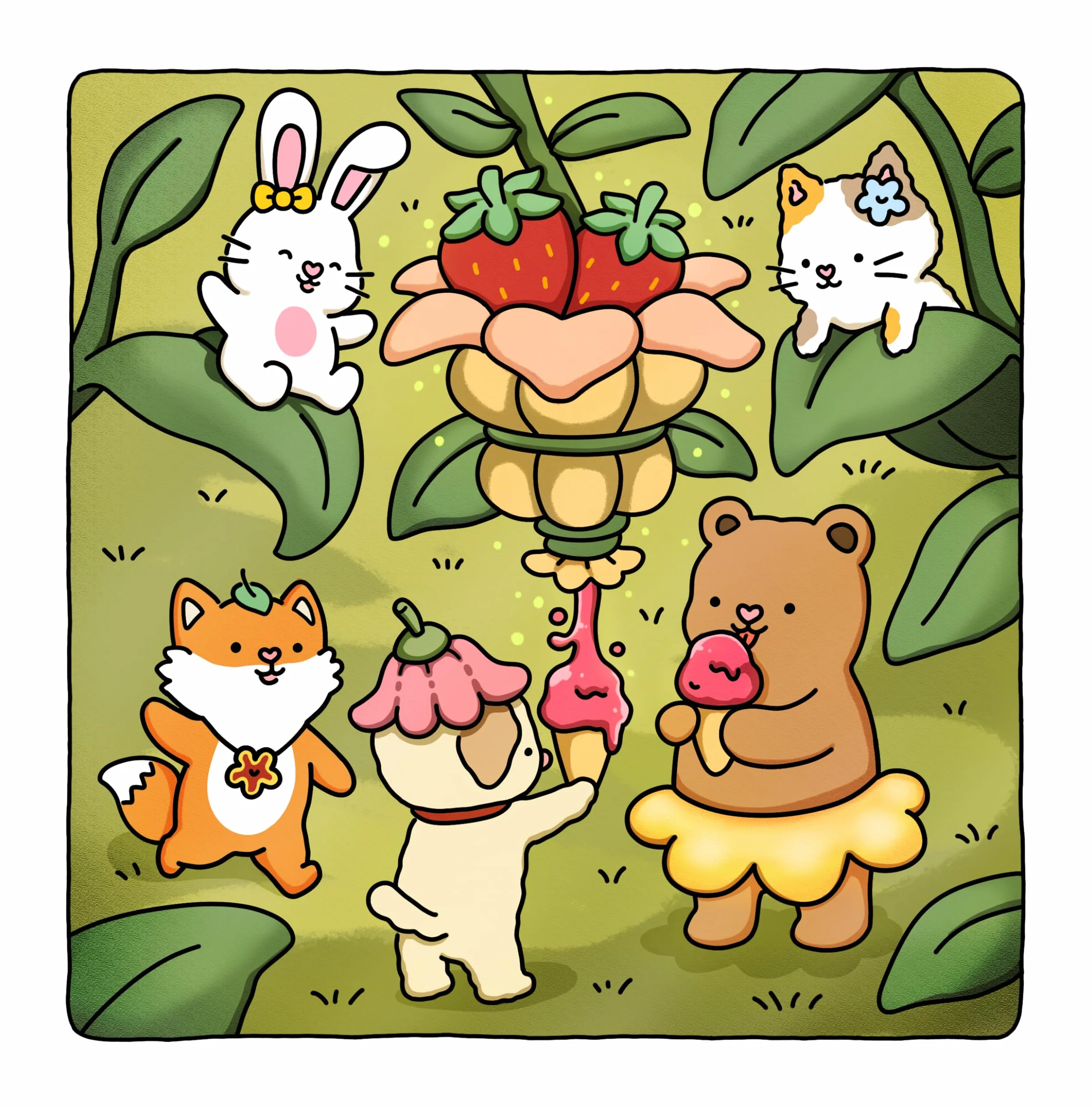 Fuzzy Tales: Fairycore Coloring Book for Adults & Teens Featuring Adorable Animals Characters