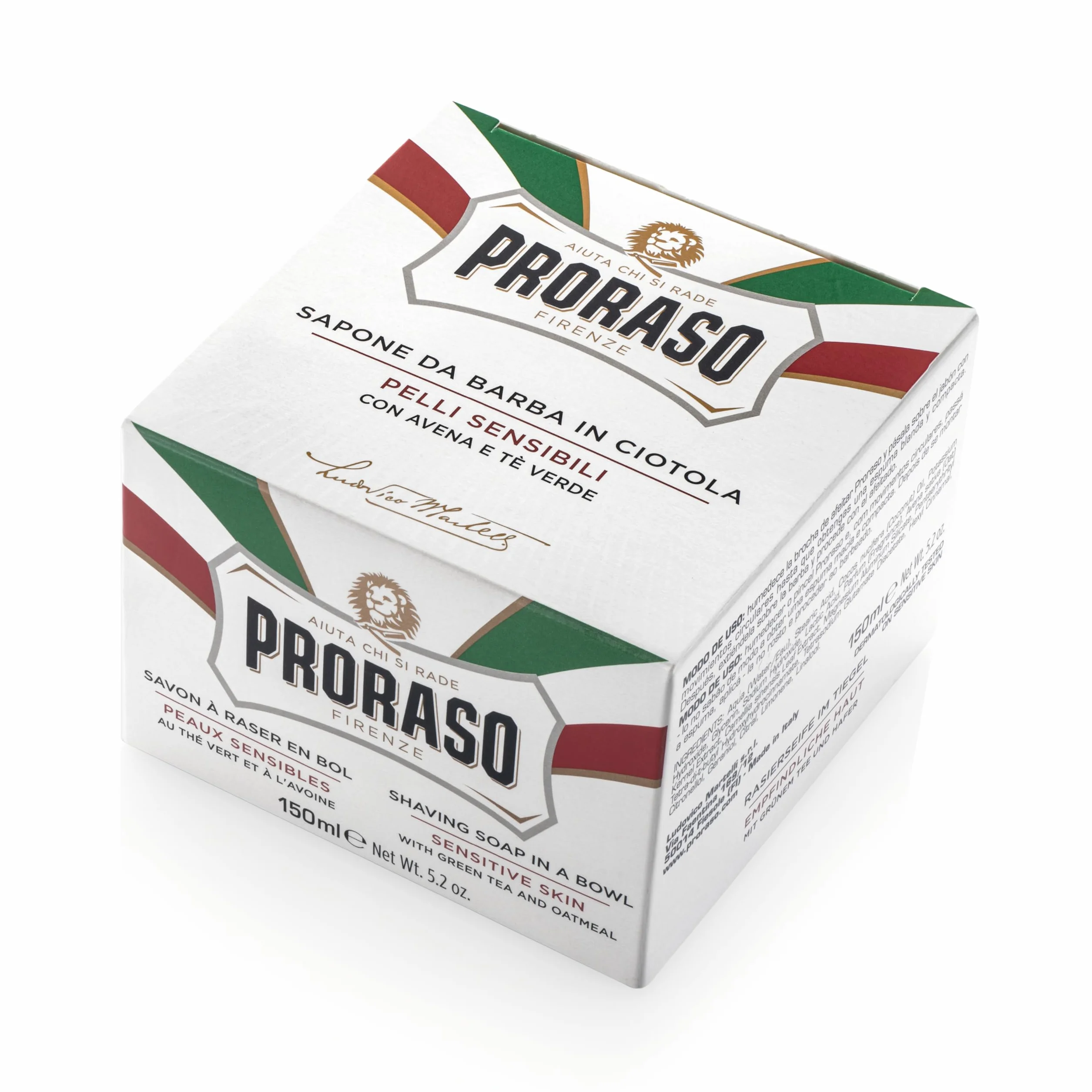Proraso Golenie Mydło dla Skóry Wrażliwej w Miska 150 ml, Biały