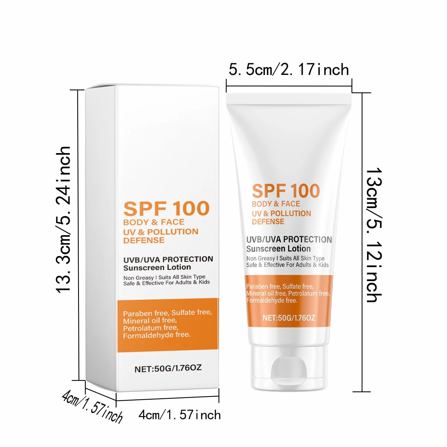 Balsam do opalania SPF 100 spray przeciwsłoneczny ochrona UV do twarzy i skóry tłustej