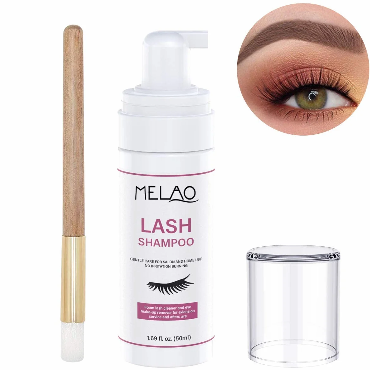 Eyelash Extension Cleanser Foaming Shampoo Oil Paraben Sulfate Free 1.69fl.oz