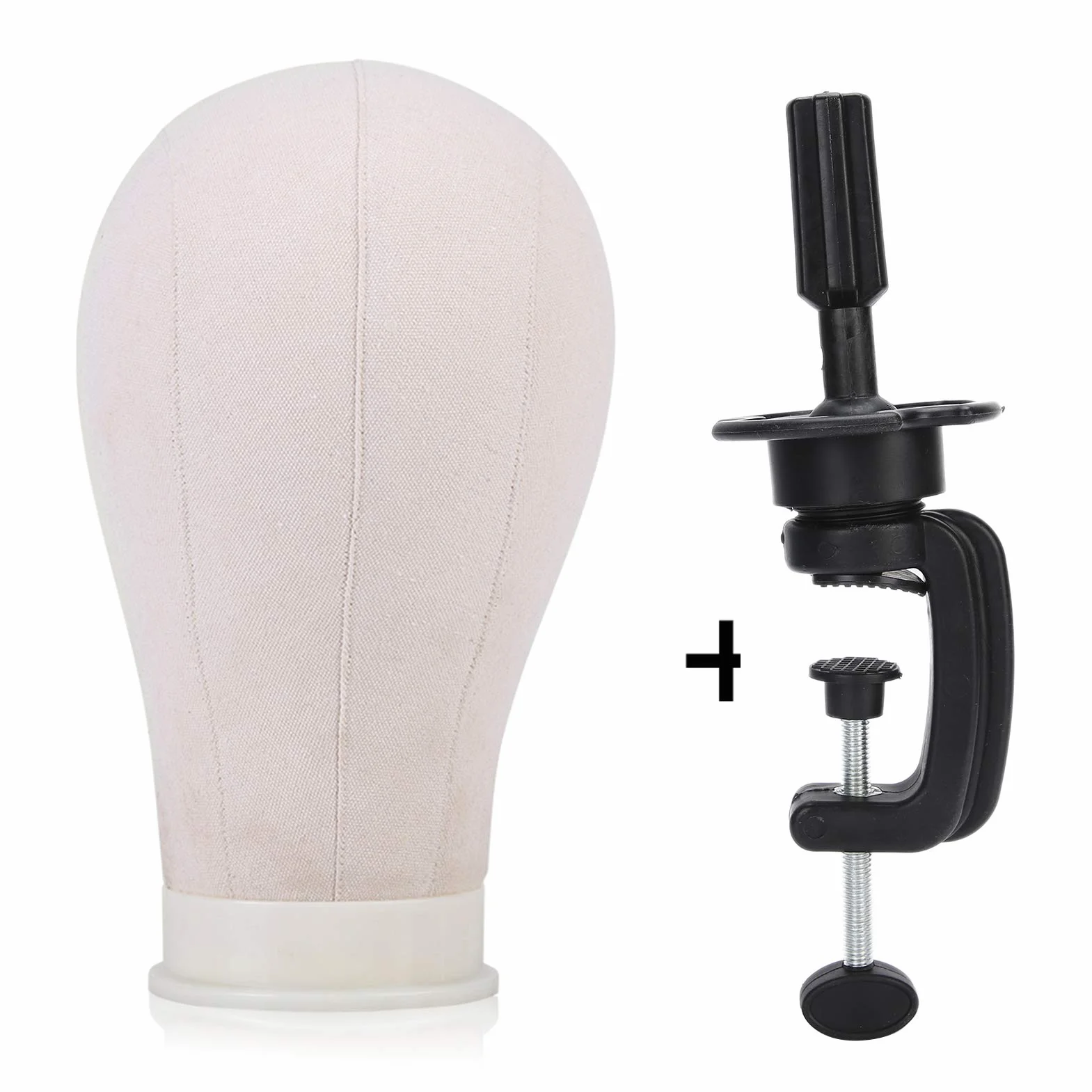 Manekin Head, stojak na perukę, 3 rozmiary, stojak na perukę, zestaw bloków do robienia peruk i czapek (60 cm)