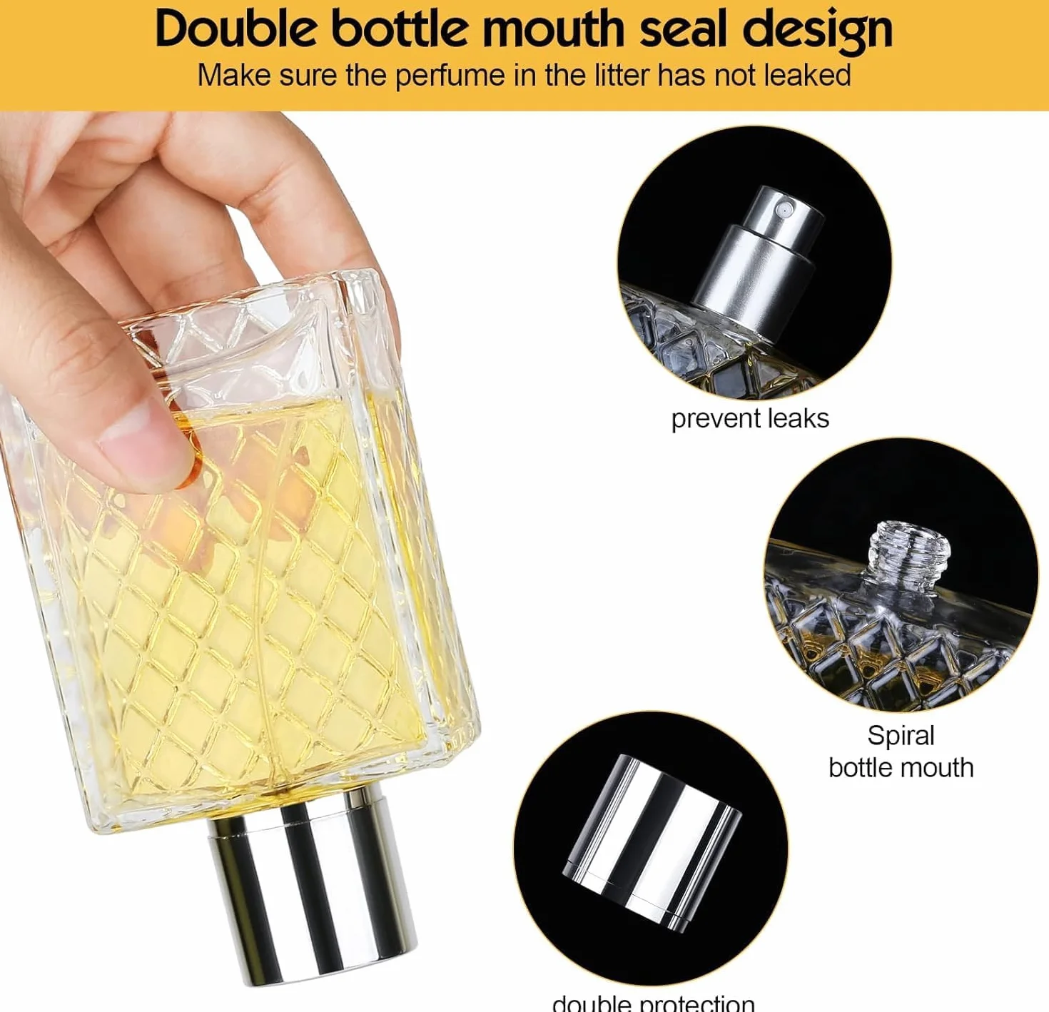 Szklane butelki z rozpylaczem do perfum 2 szt. atomizer podróżny