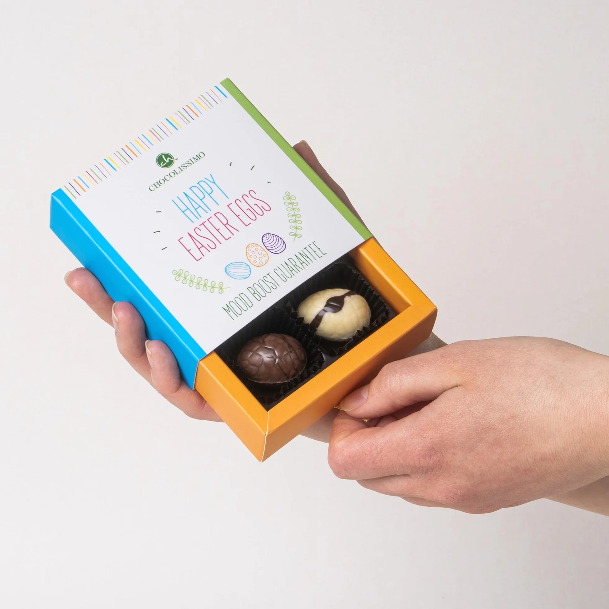 CHOCOLISSIMO - 4 czekoladowe jajka wielkanocne, bez alkoholu, prezent wielkanocny, czekoladki wielkanocne, prezenty dla dorosłych, kobiet, mężczyzn, Happy Easter 4 Egg